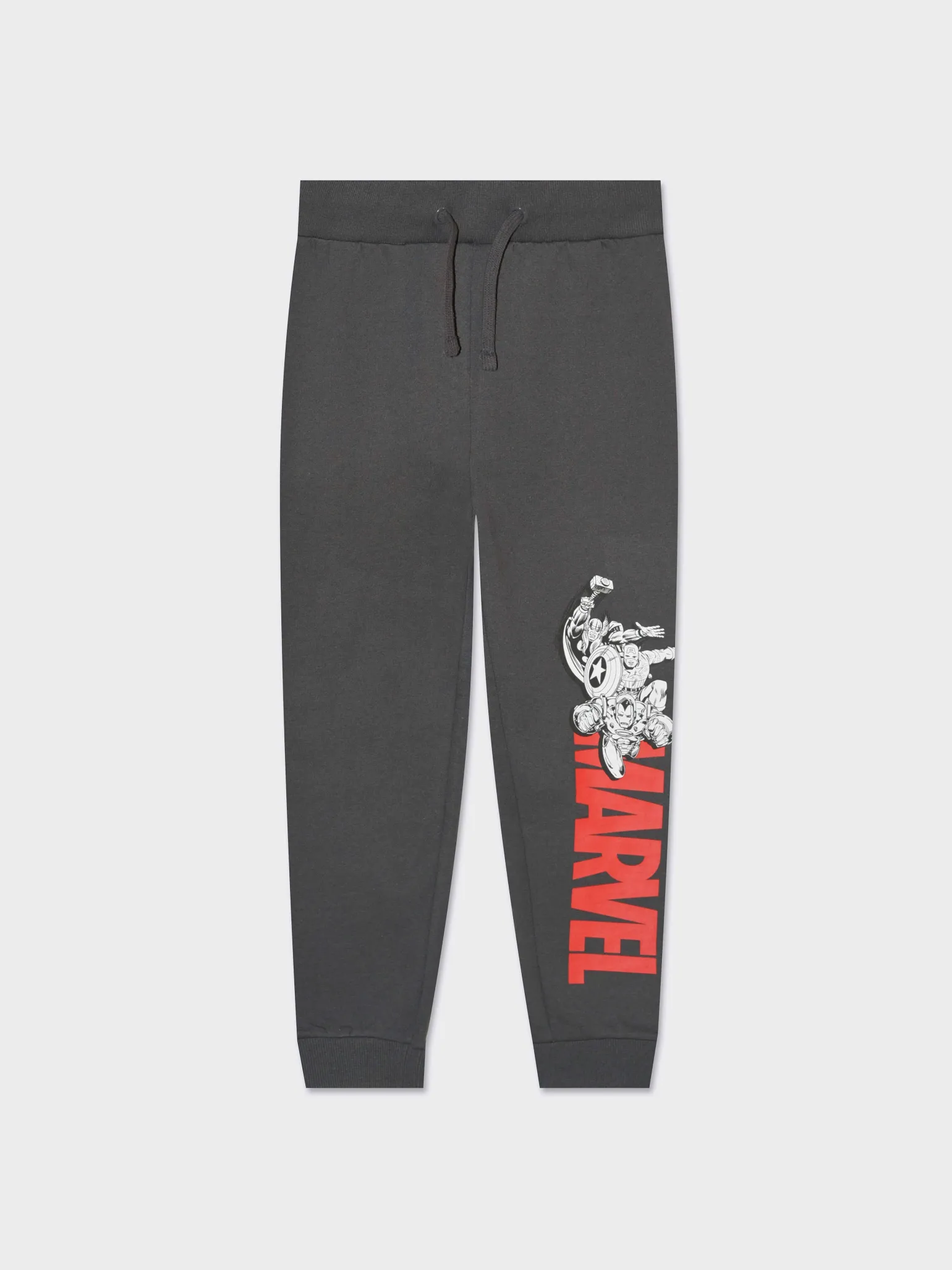 Bambino Piazza Italia Leggings E Jogger&lt;Jogger in felpa con stampa frontale Marvel e Spiderman con coulisse in vita e costina al fondo - piombo