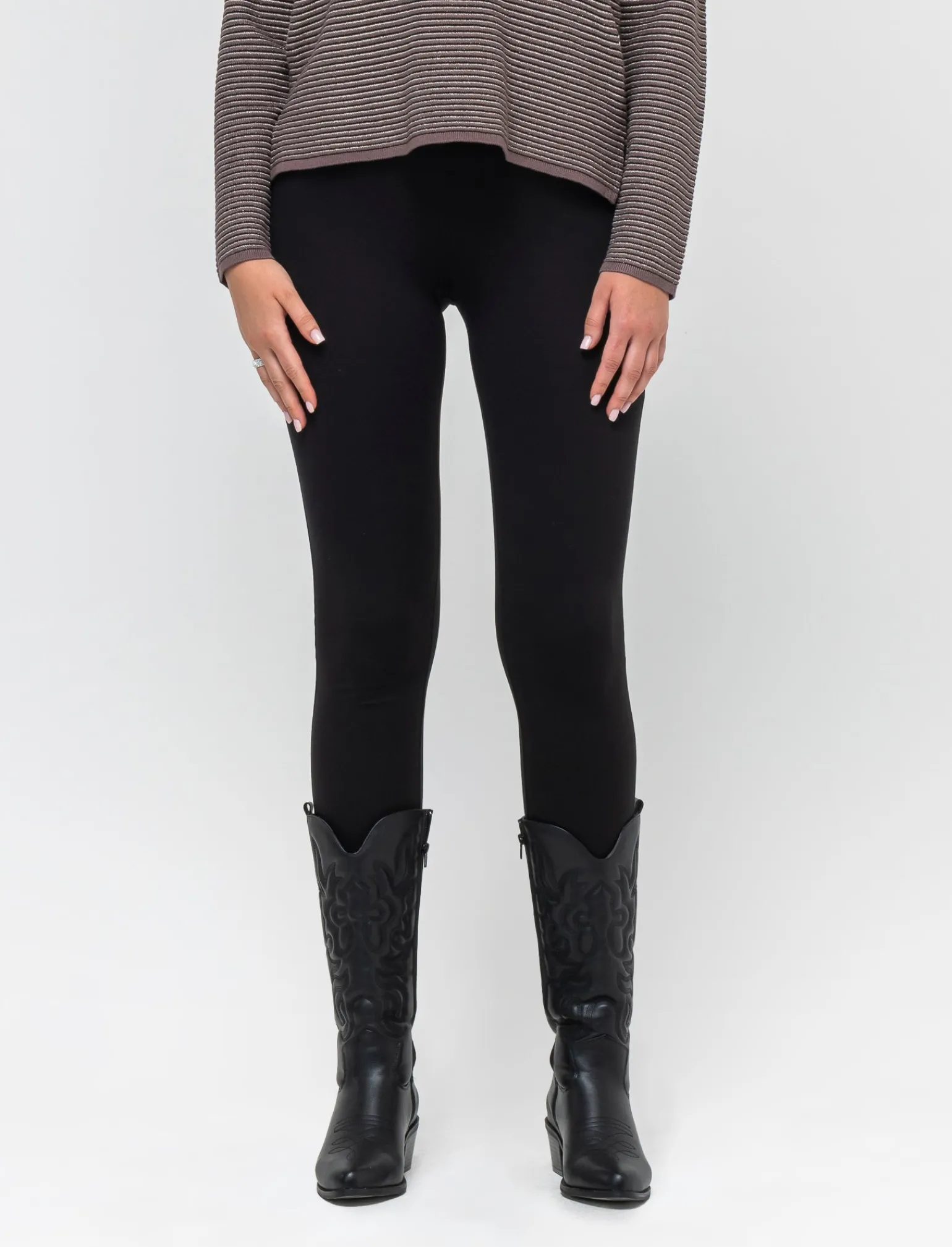 Donna Piazza Italia Donna | Pantaloni<Legging basico in punto milano e tasche sul retro -