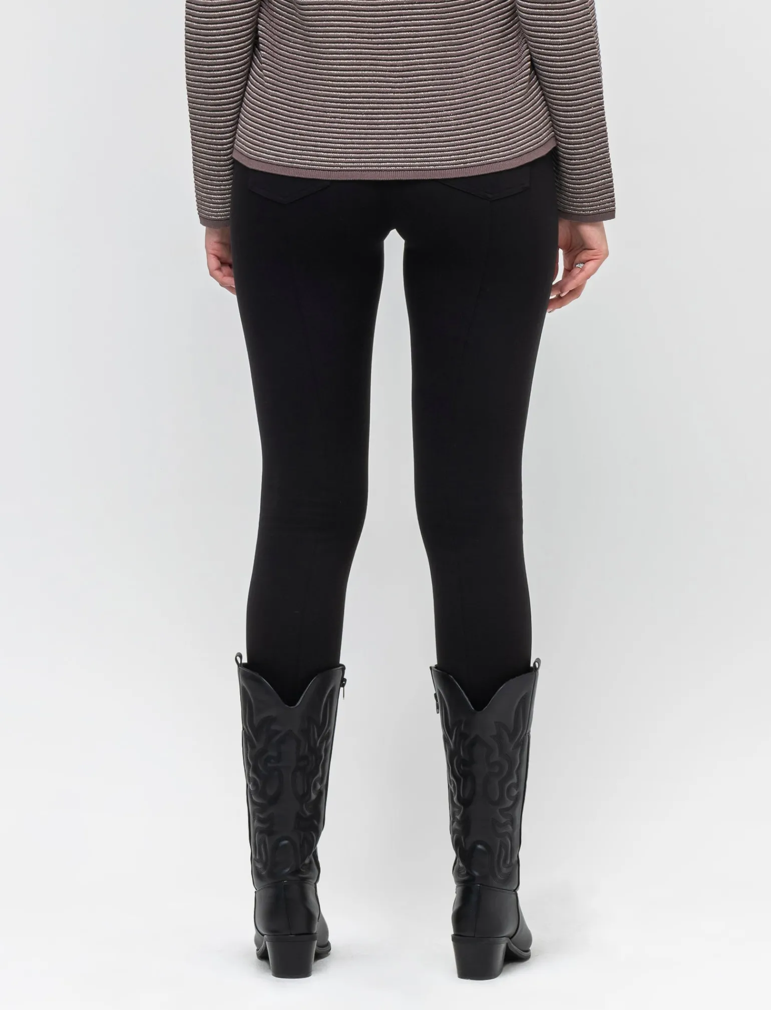 Donna Piazza Italia Donna | Pantaloni<Legging basico in punto milano e tasche sul retro -