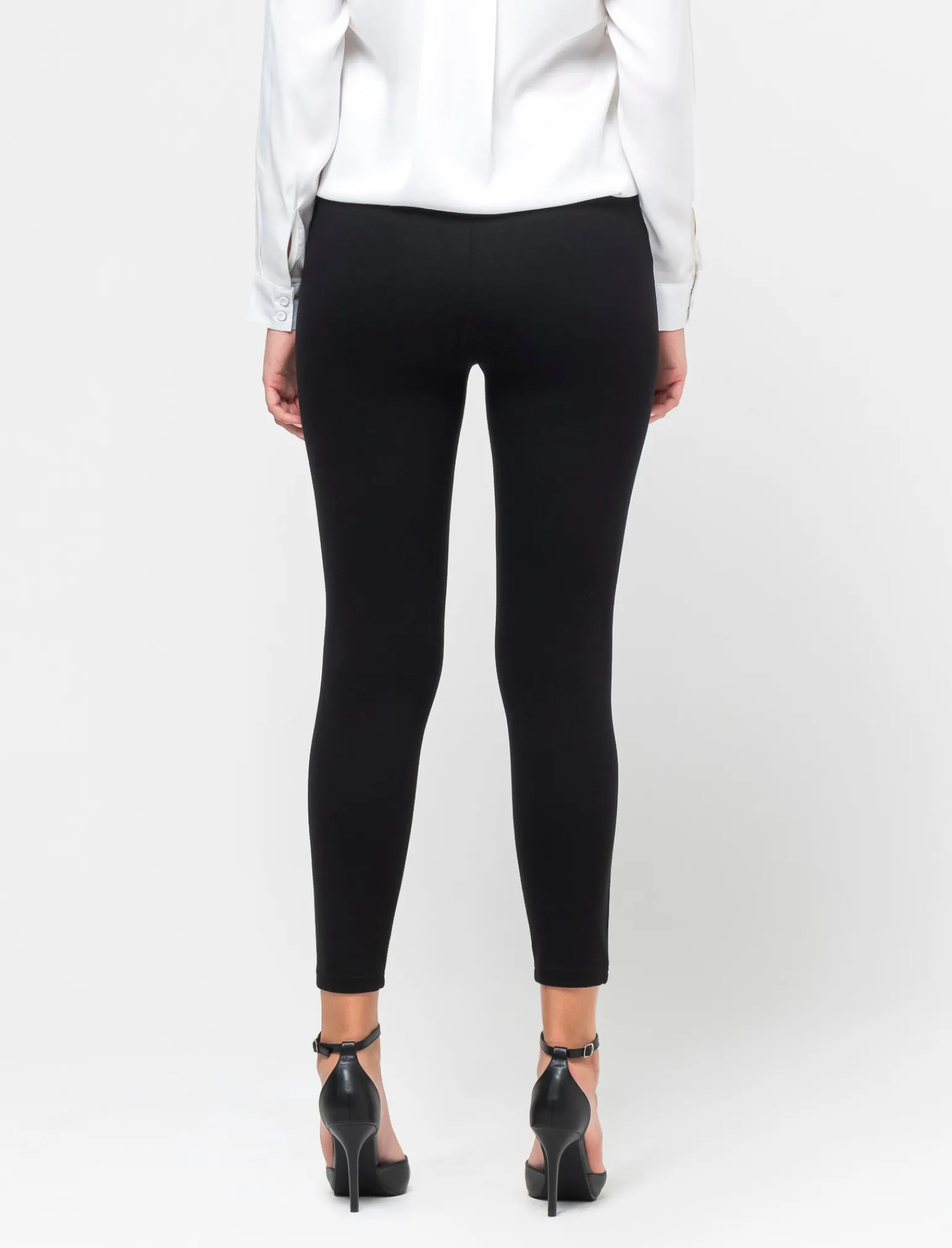 Donna Piazza Italia Pantaloni<Legging in punto milano a vita alta con bottoni effetto metallo. -