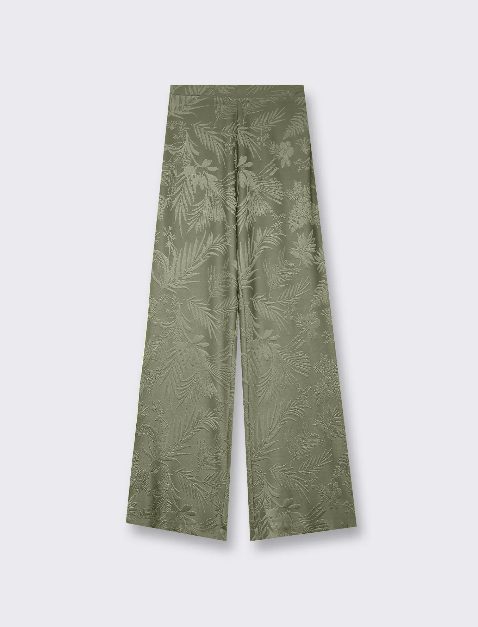Donna Piazza Italia Pantaloni<Legging lavorazioe jaquard in tessuto di maglia garzato - Kaky 1