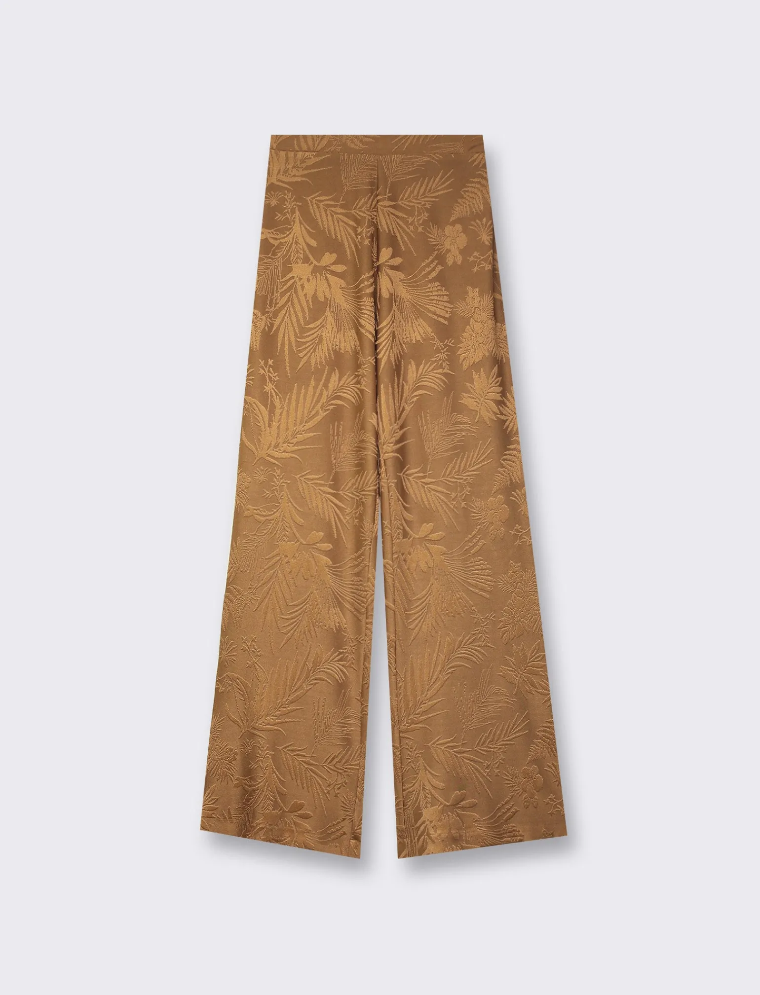 Donna Piazza Italia Pantaloni<Legging lavorazioe jaquard in tessuto di maglia garzato - tabacco