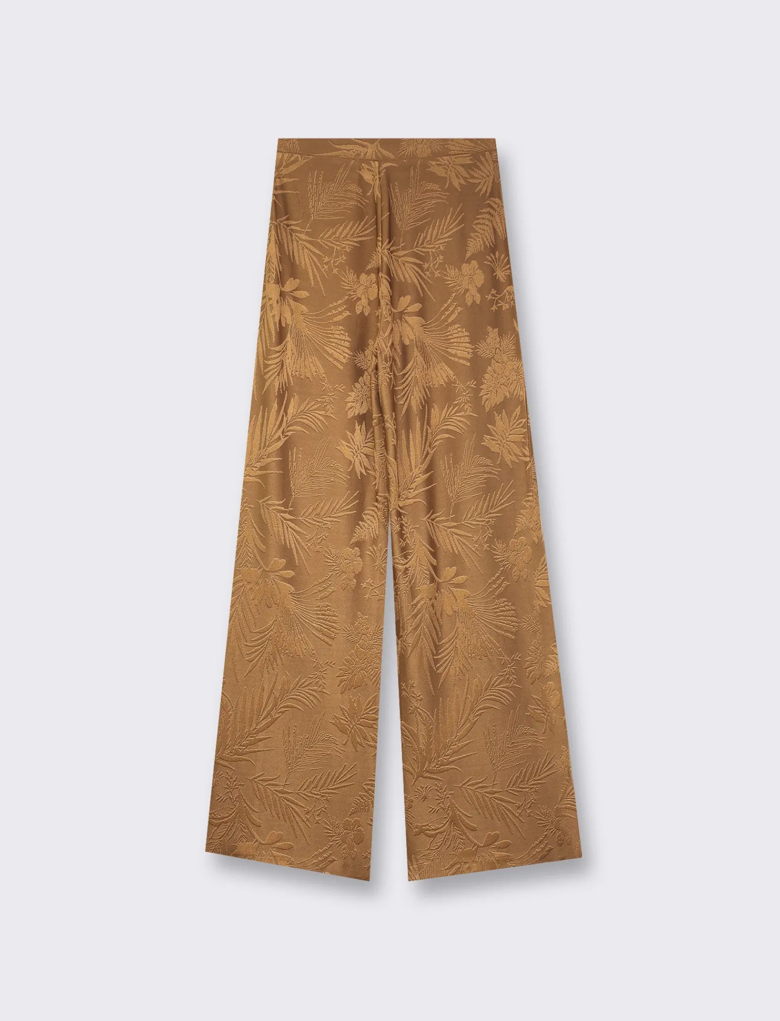 Donna Piazza Italia Pantaloni<Legging lavorazioe jaquard in tessuto di maglia garzato - tabacco