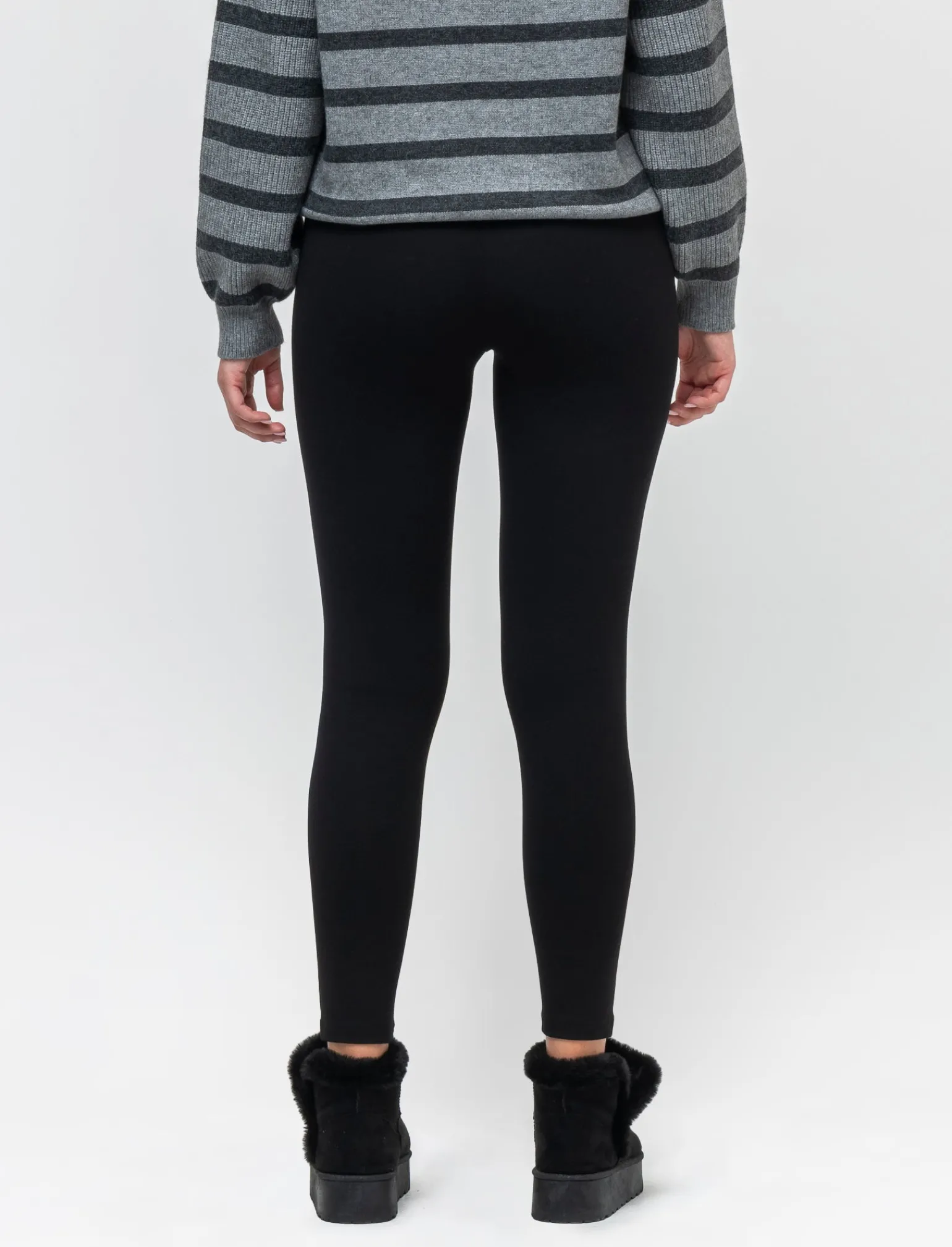 Donna Piazza Italia Donna | Pantaloni<Leggings a vita in punto milano con elastico lavorato -