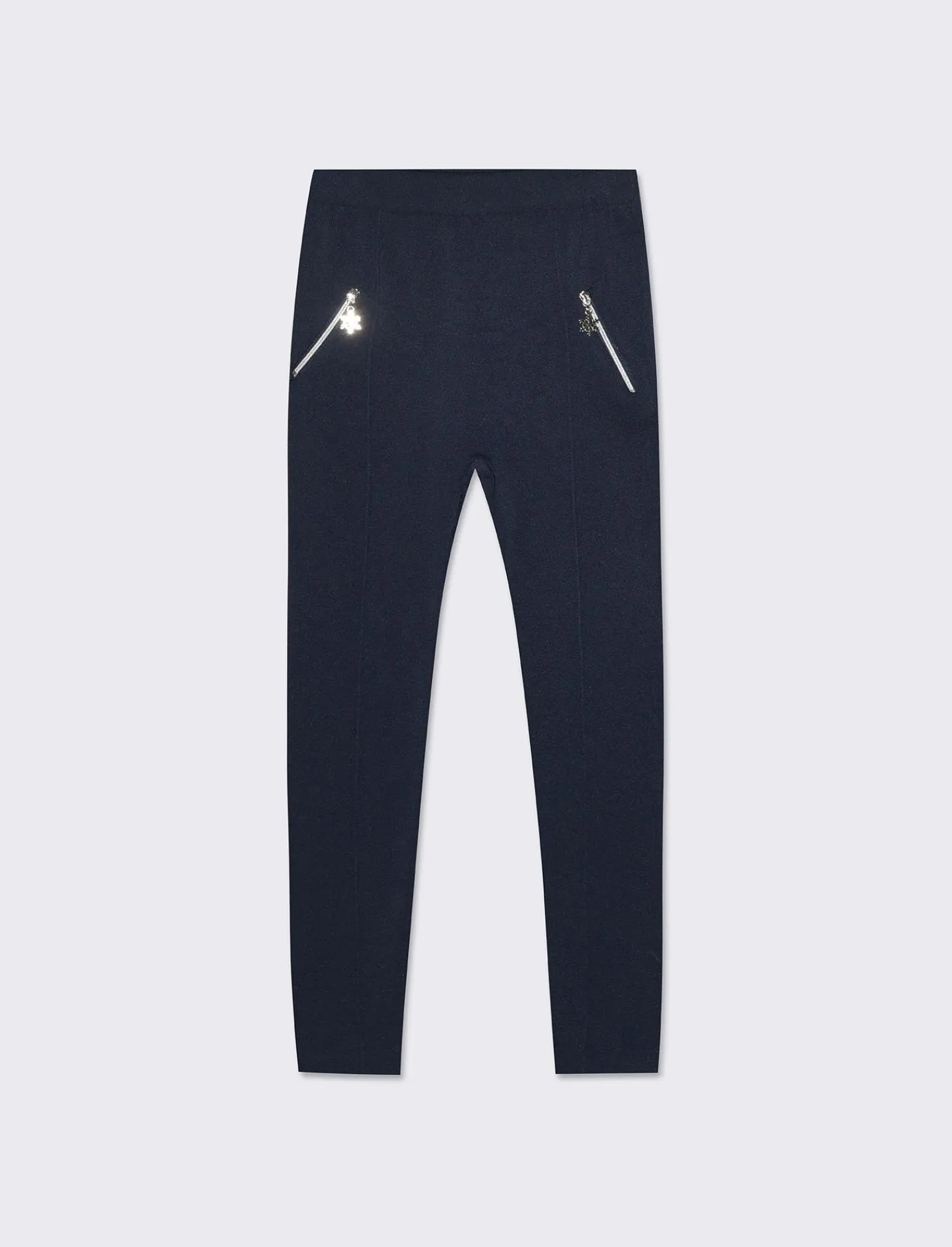 Piazza Italia Leggings E Jogger | Leggings E Jogger<Leggings basico con zip sul davanti da bambina - Blu