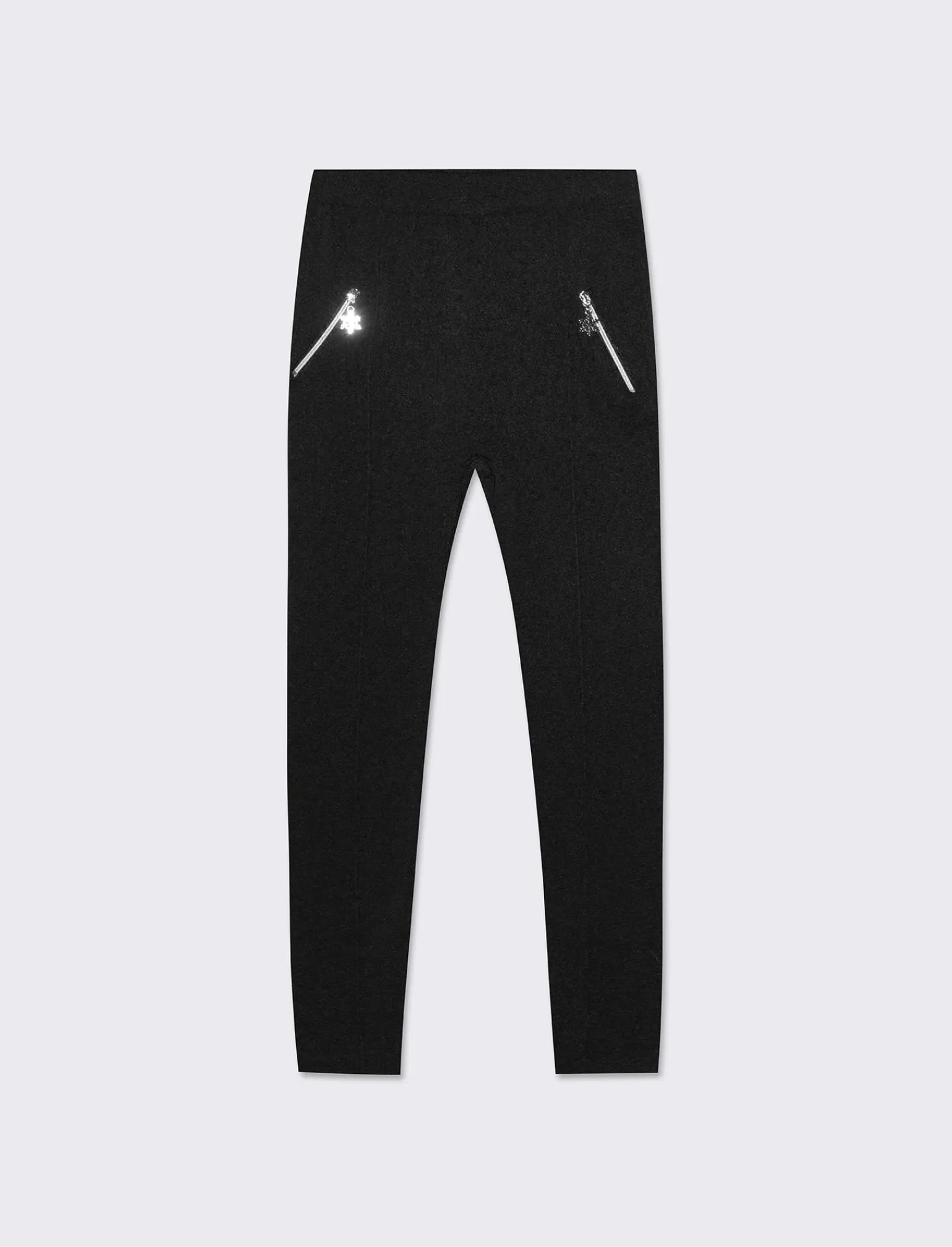 Piazza Italia Leggings E Jogger | Leggings E Jogger<Leggings basico con zip sul davanti da bambina - Nero