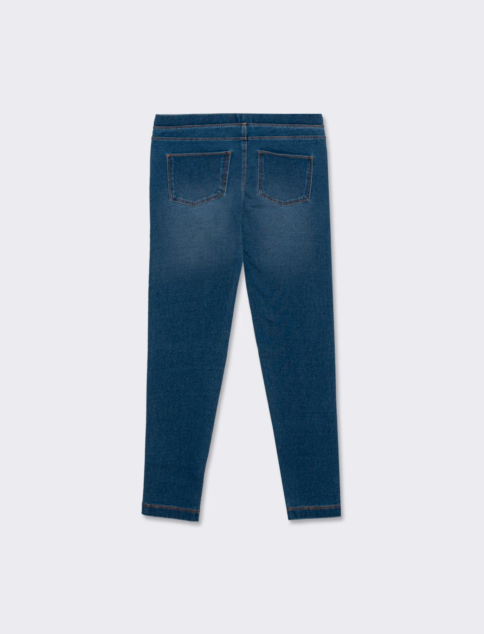 Piazza Italia Bambina | Leggings E Jogger<Leggings in cotone effetto denim con cuciture a contrasto e tasche posteriori - Denim