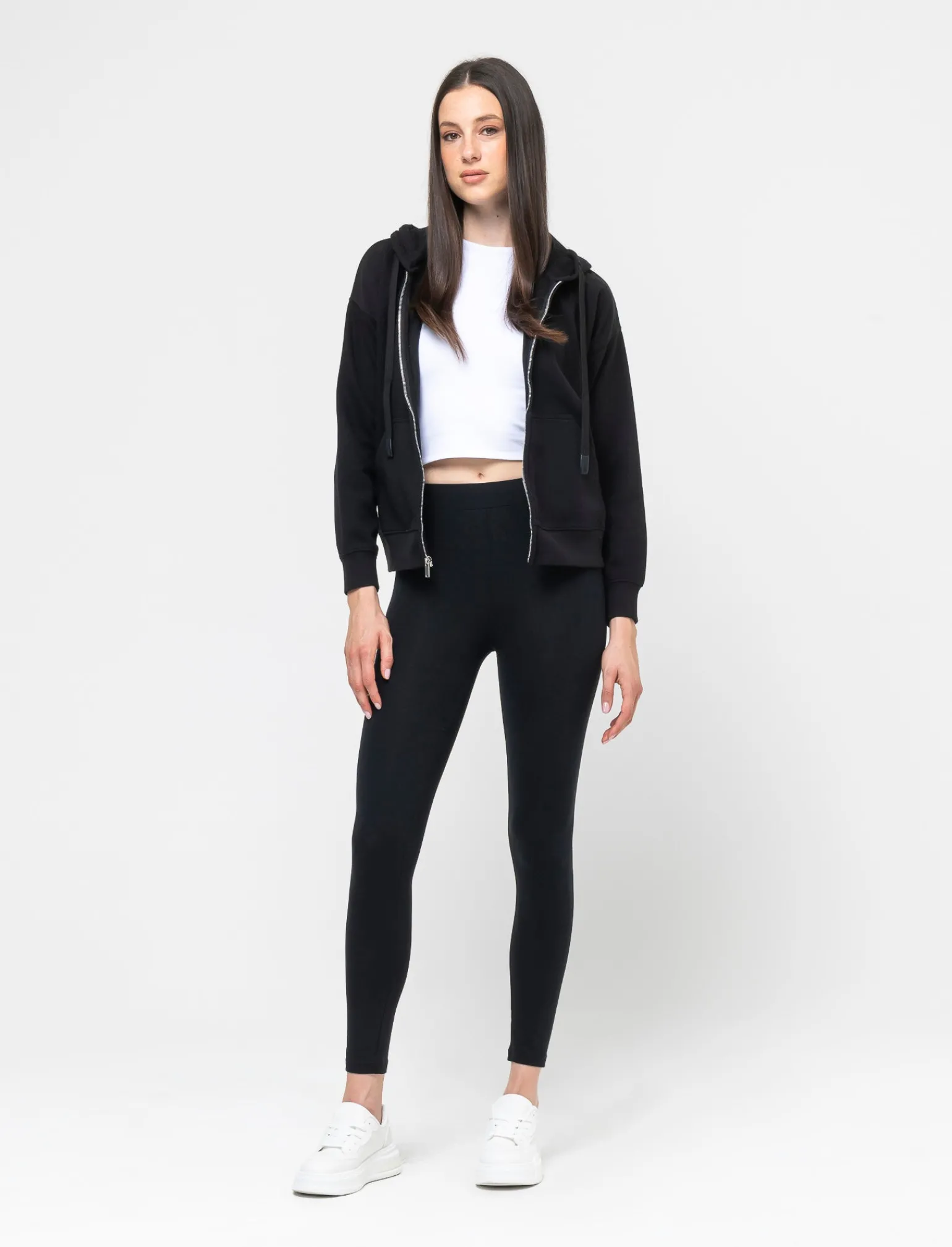 Donna Piazza Italia Donna | Pantaloni<Leggings in jersey di cotone elastico smerigliato -