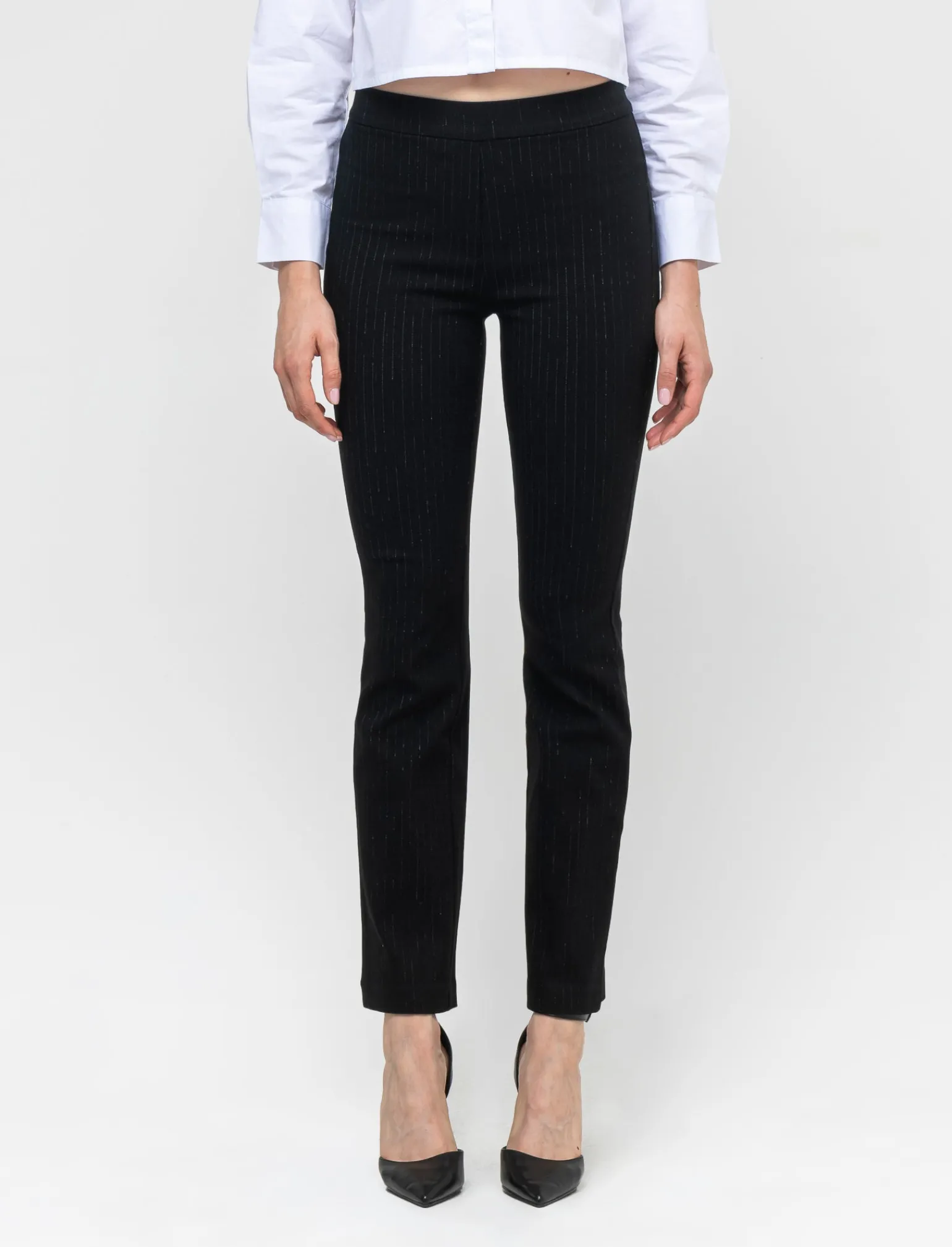 Donna Piazza Italia Donna | Pantaloni<Leggins in bengalina straight con tasche a filetto - var 1