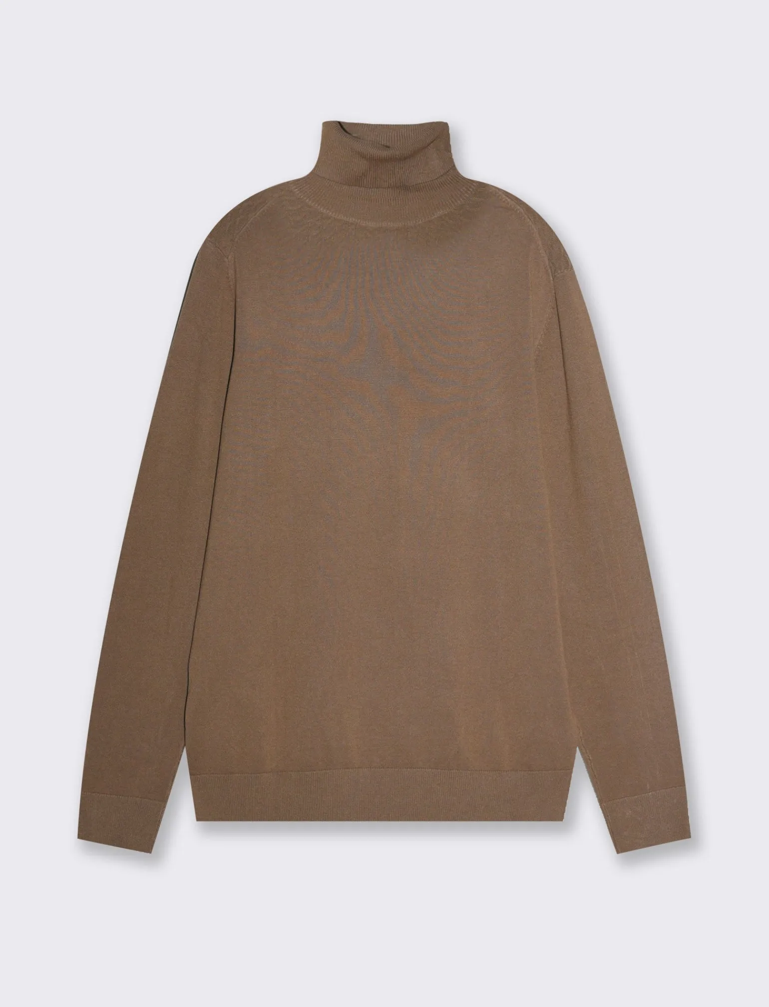 Uomo Piazza Italia Uomo | Maglieria<Maglia a collo alto lavorazione jacquard slim fit - fango