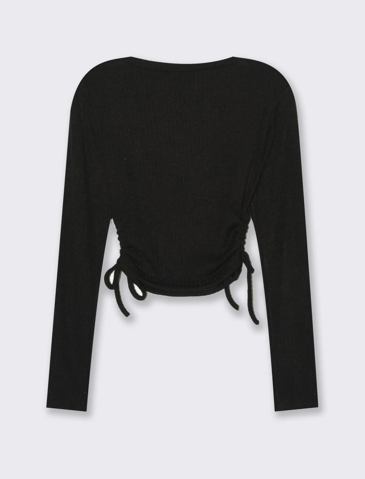 Donna Piazza Italia Maglieria<Maglia a coste con arricci sul fianco -