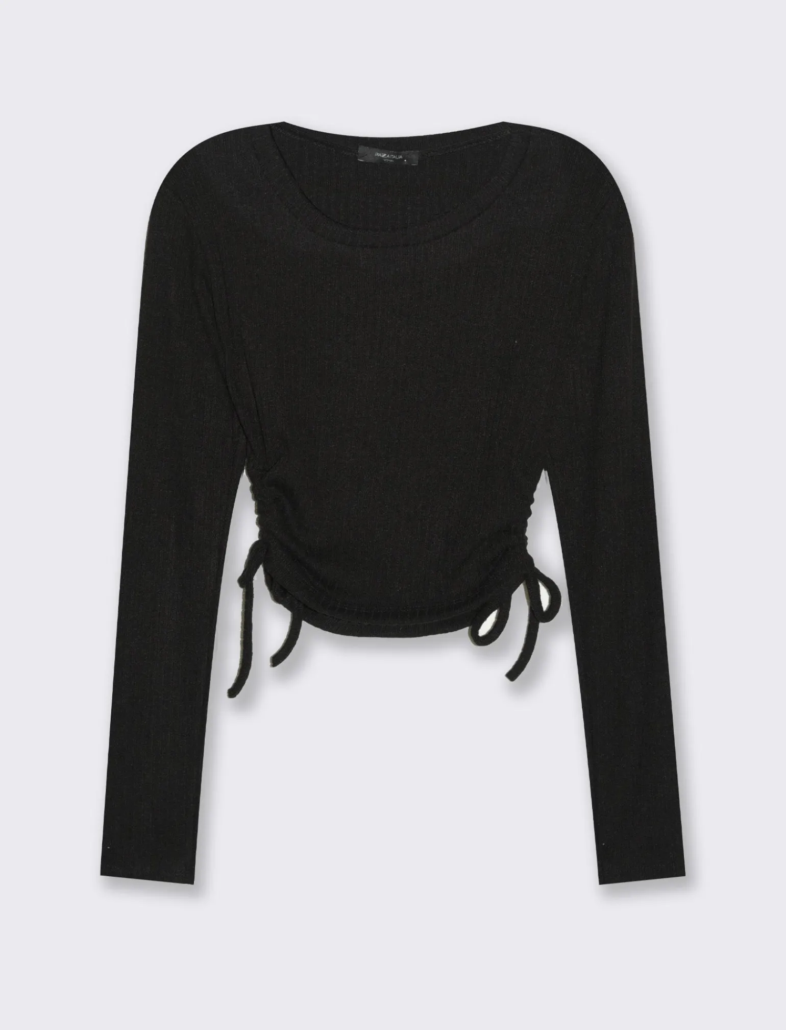 Donna Piazza Italia Maglieria<Maglia a coste con arricci sul fianco -