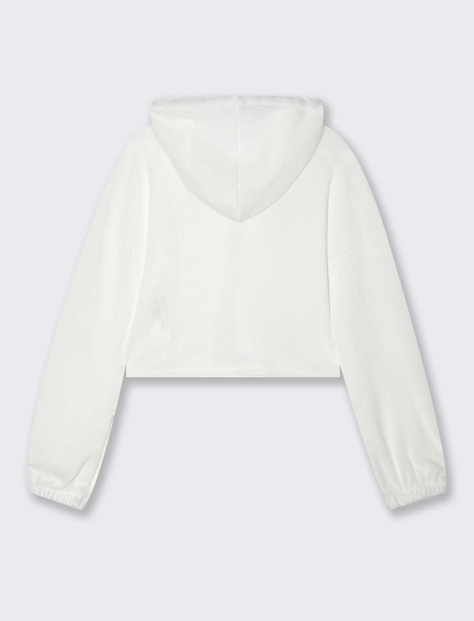 Donna Piazza Italia Maglieria<Maglia a coste con cappuccio - latte