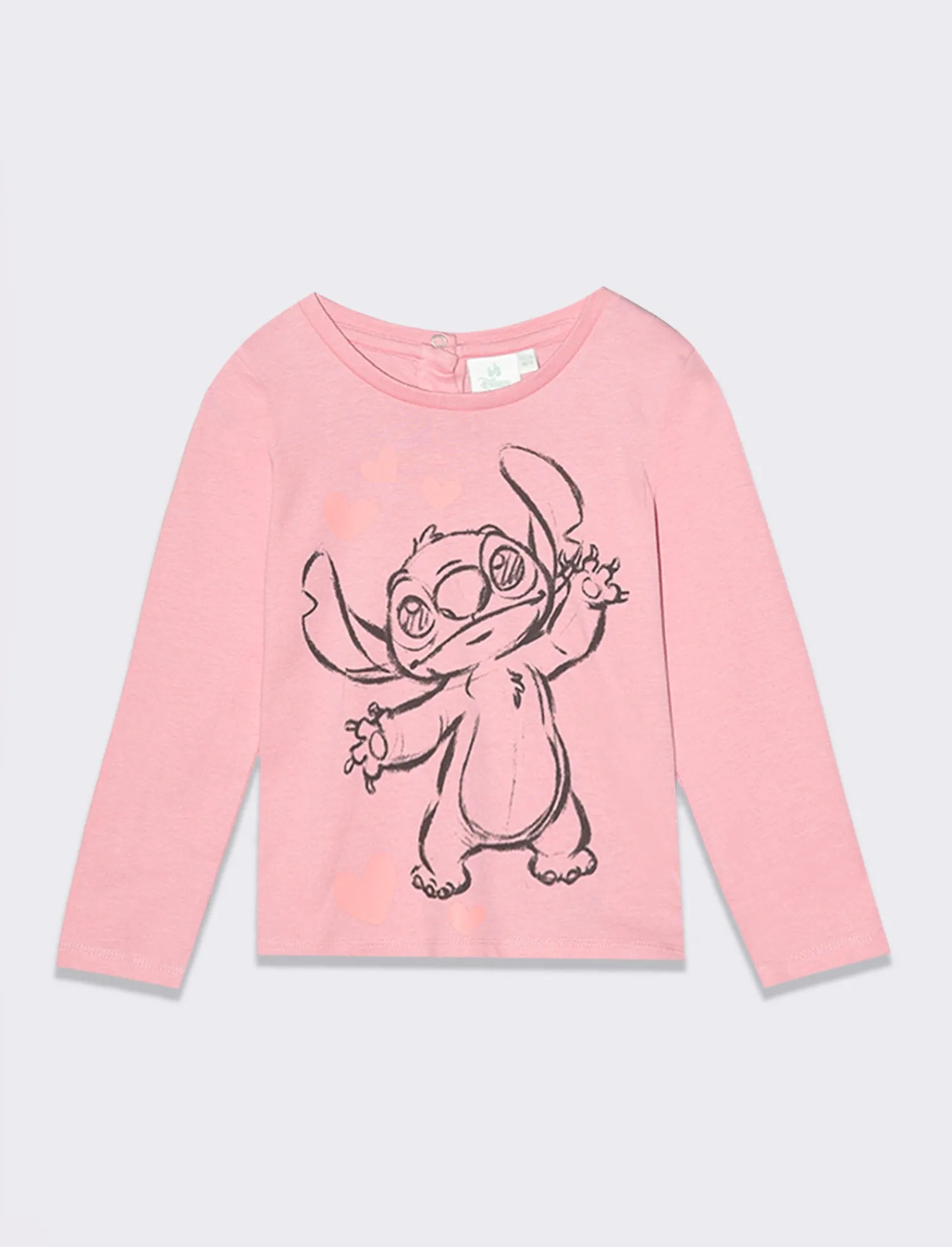 Piazza Italia Neonata<Maglia a girocollo a manica lunga, in cotone, con stampa del personaggio disney Stitch -