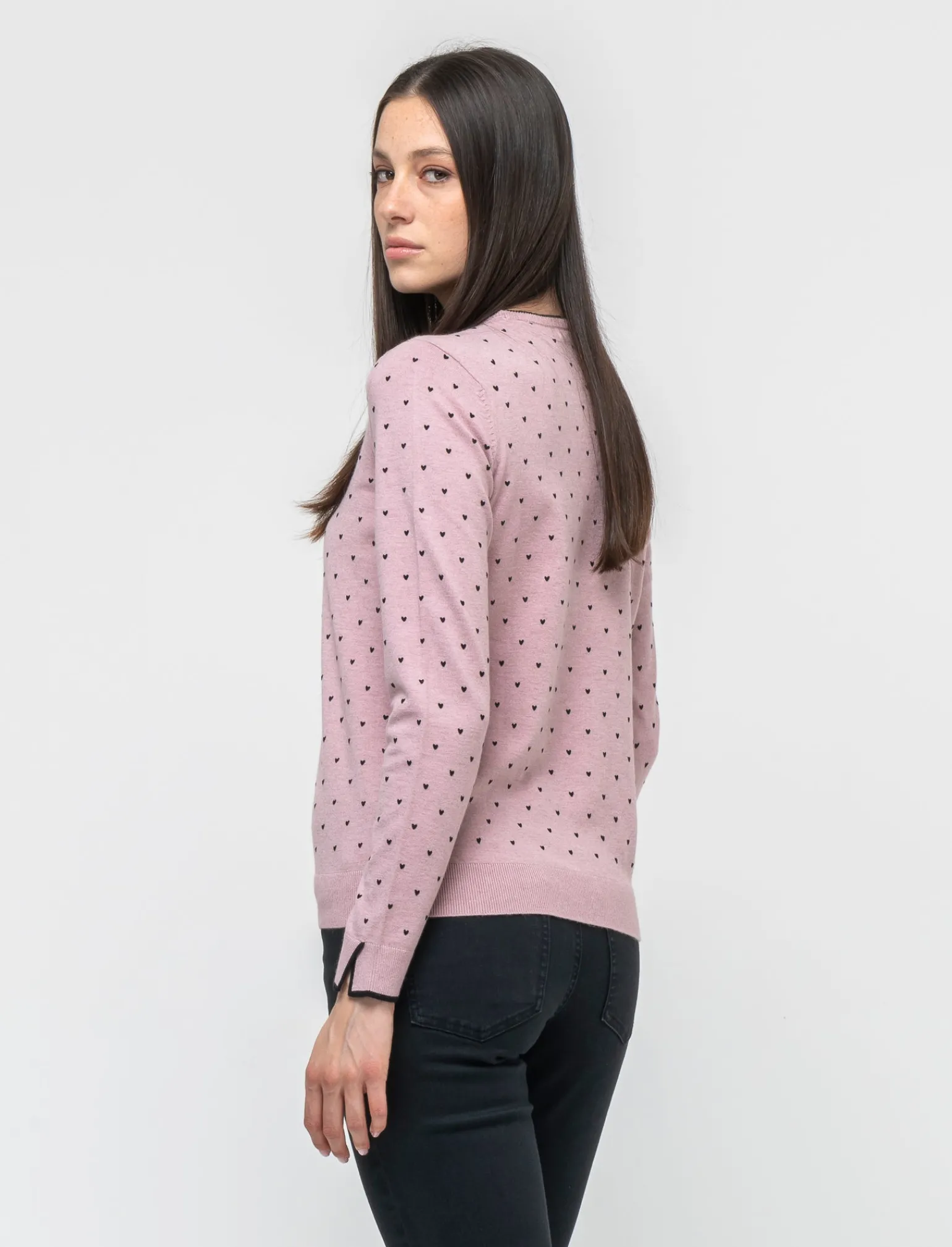 Donna Piazza Italia Donna | Maglieria<Maglia a girocollo in filato con motivo floccato stampato - antico
