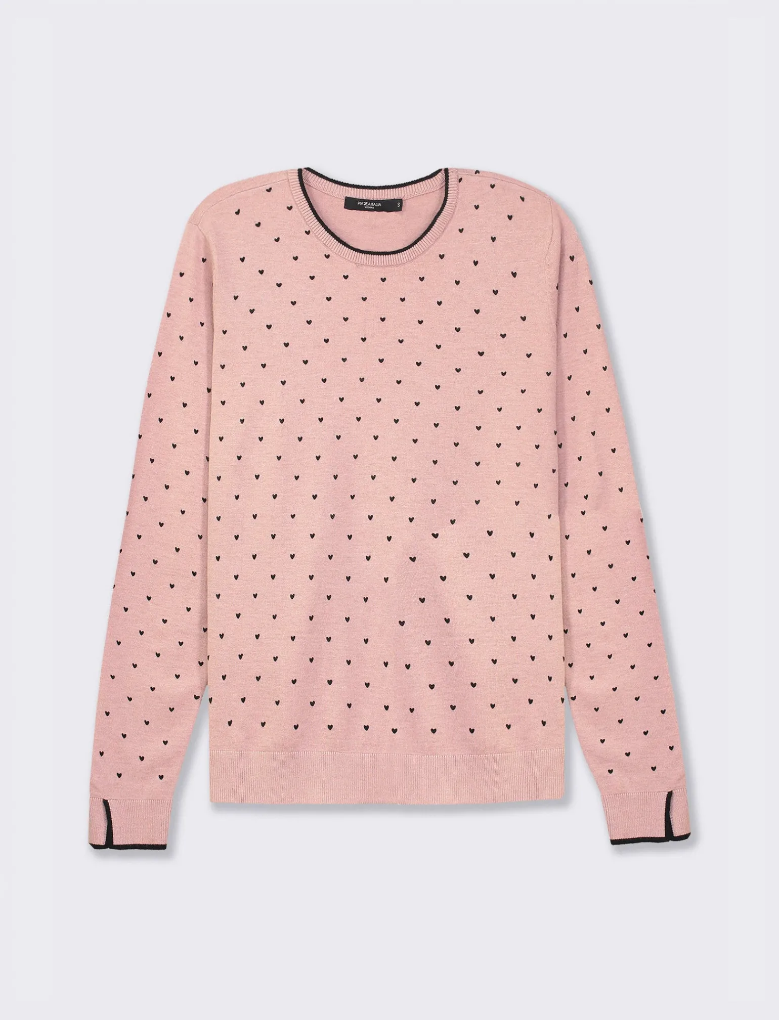 Donna Piazza Italia Donna | Maglieria<Maglia a girocollo in filato con motivo floccato stampato - antico