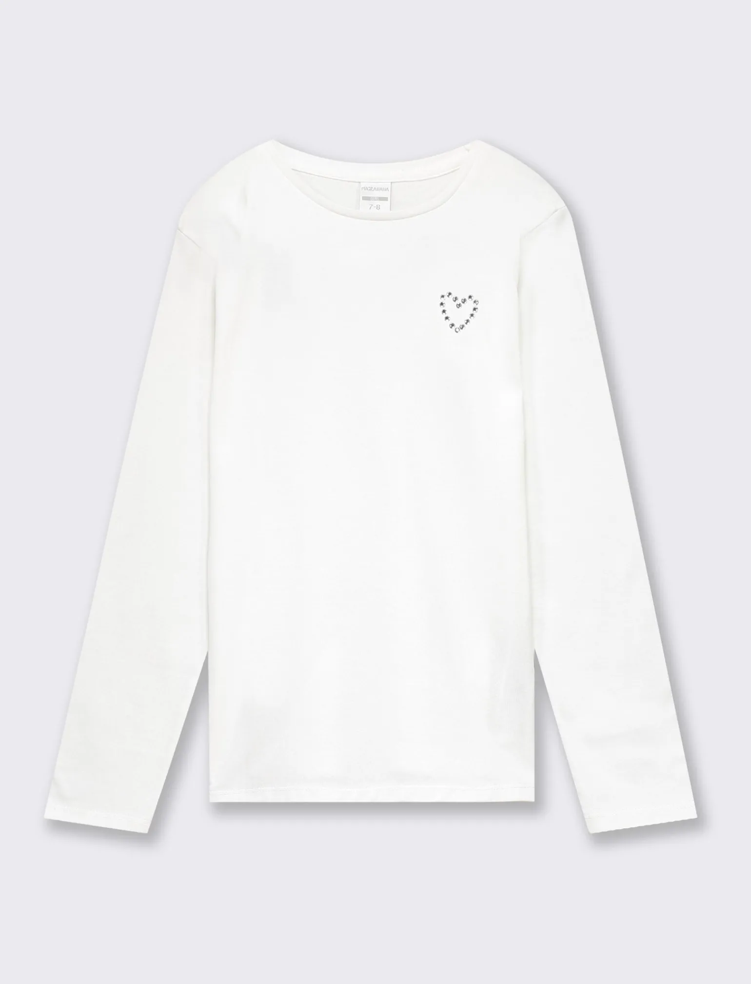 Piazza Italia Bambina | T-Shirt E Top<Maglia a manica lunga in cotone con applicazioni strass - sporco