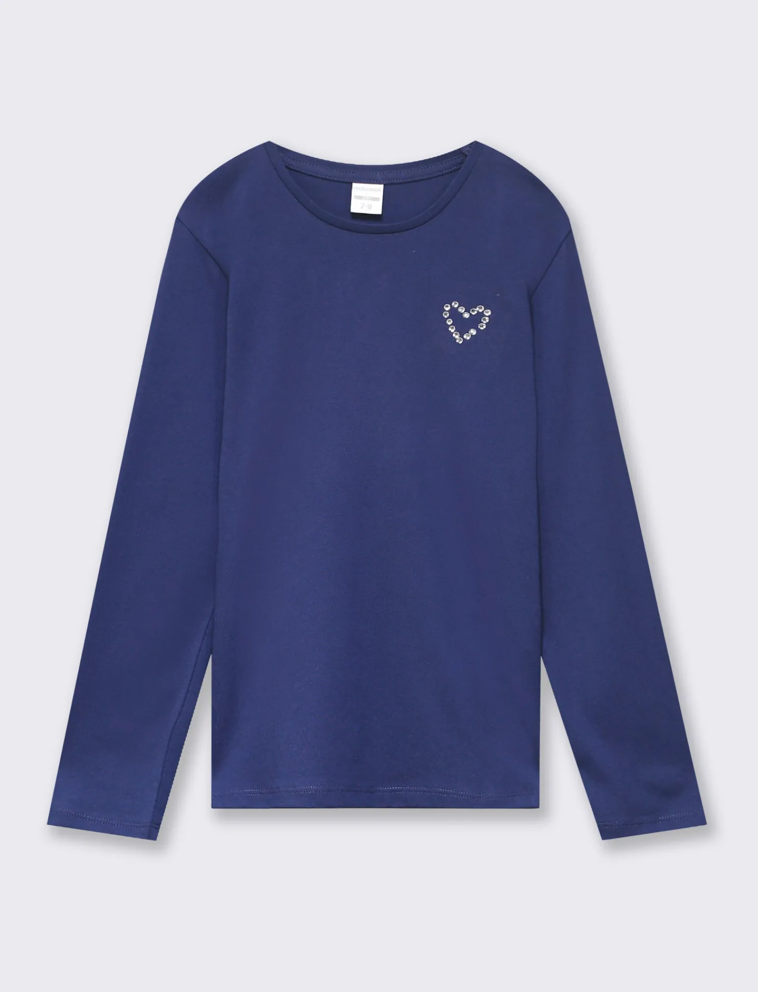 Piazza Italia Bambina | T-Shirt E Top<Maglia a manica lunga in cotone con applicazioni strass -