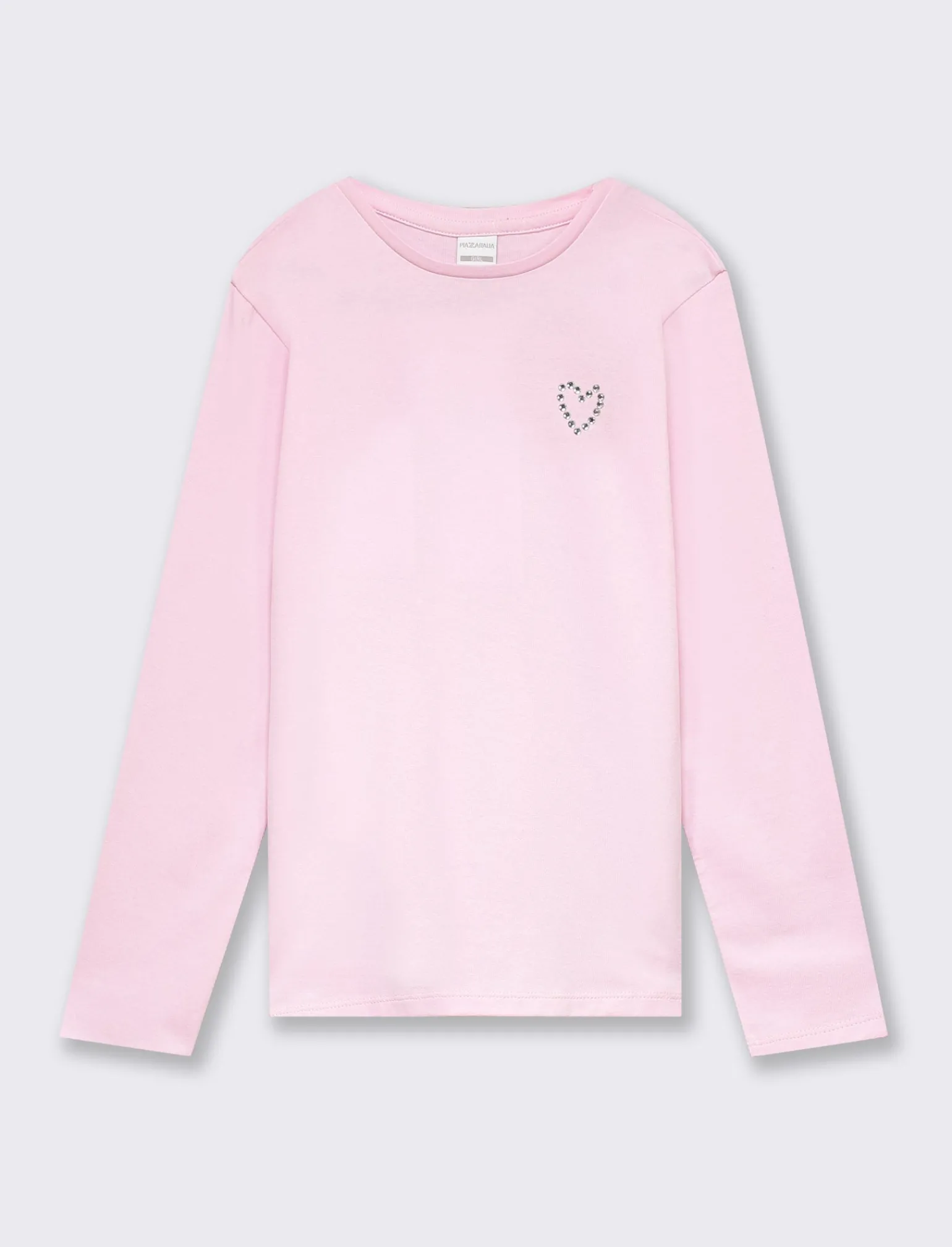 Piazza Italia Bambina | T-Shirt E Top<Maglia a manica lunga in cotone con applicazioni strass -