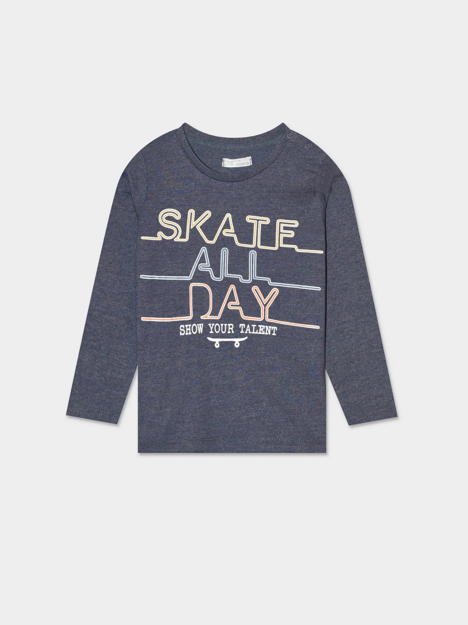 Piazza Italia Neonato | T-Shirt E Top<Maglia a manica lunga in jesrey con stampa tema skate per uno stile street  -