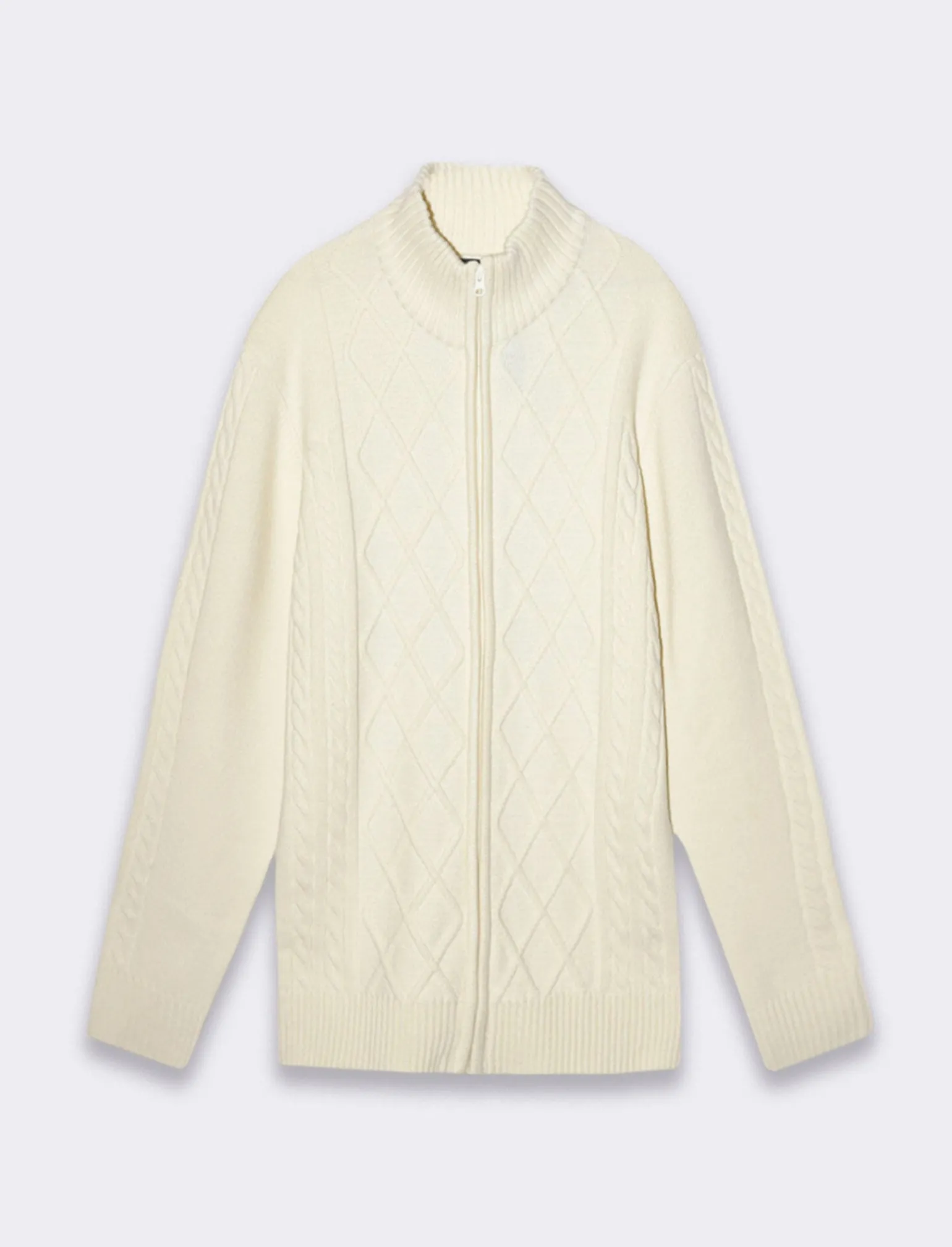 Uomo Piazza Italia Maglieria<Maglia cardigan lavorazione jacquard regular fit - panna
