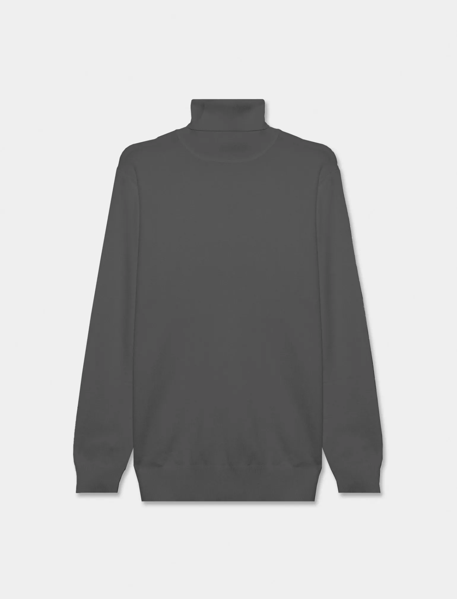 Uomo Piazza Italia Maglieria<Maglia collo alto in misto viscosa premium regular fit - Antracite melange