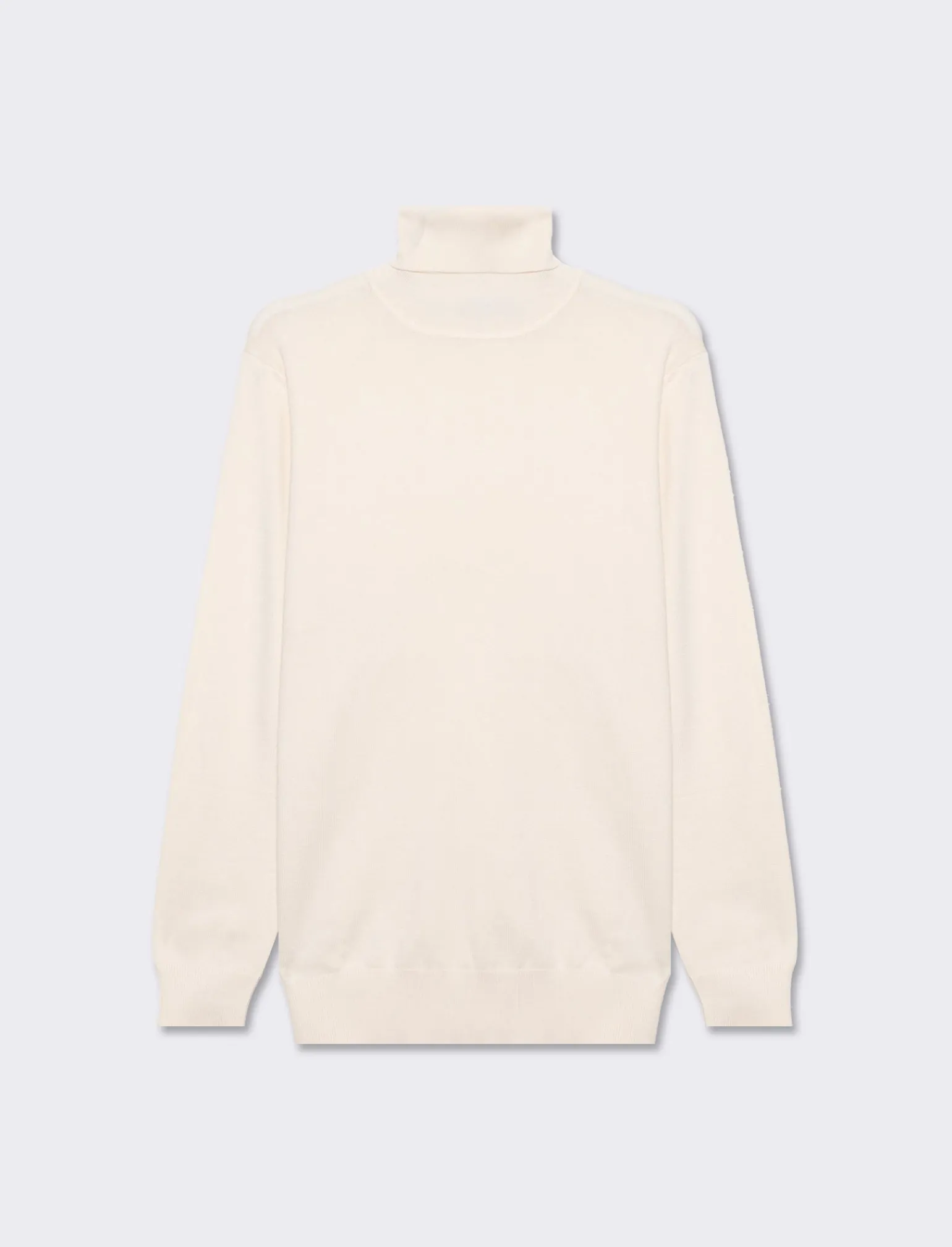 Uomo Piazza Italia Maglieria<Maglia collo alto in misto viscosa premium regular fit - latte