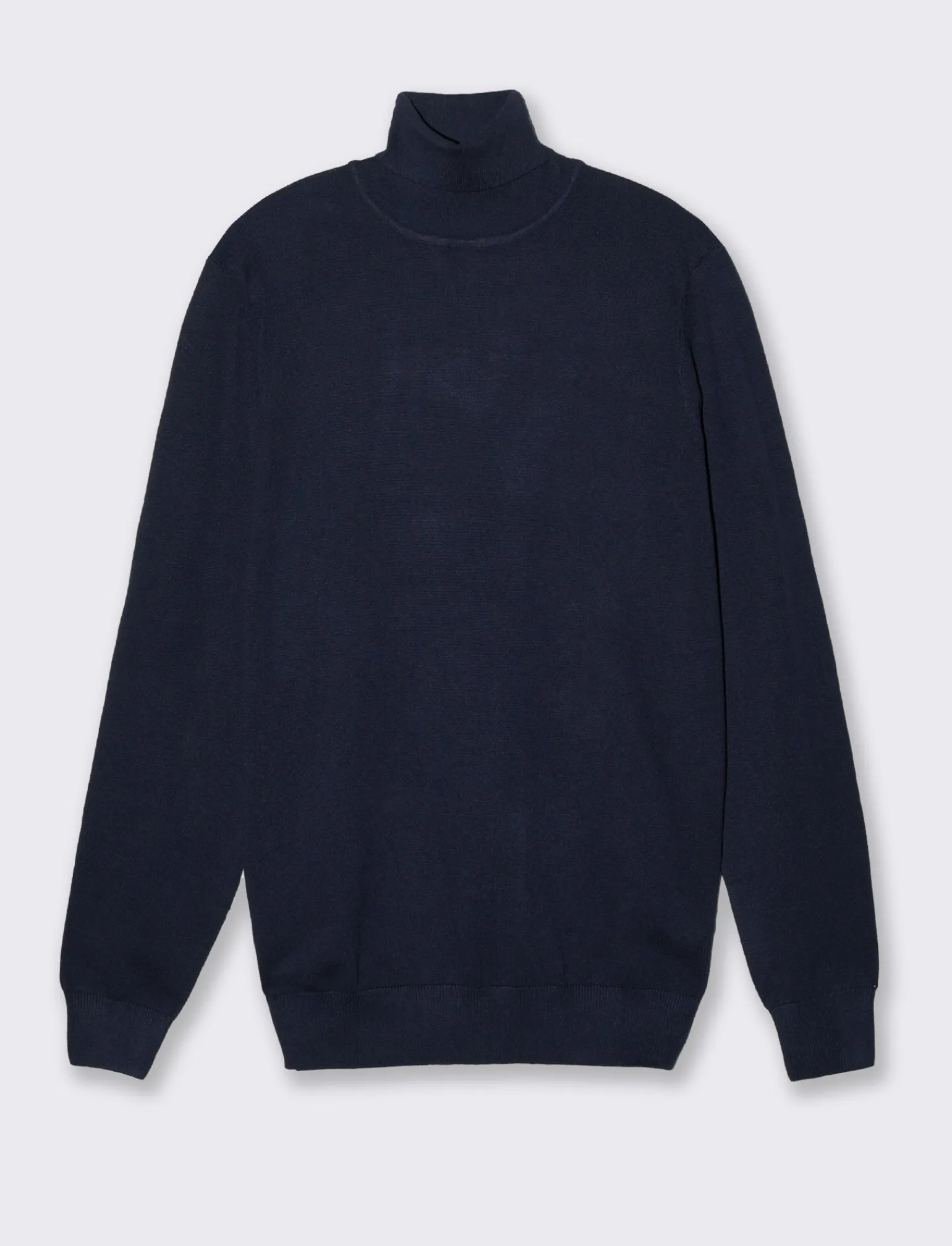 Uomo Piazza Italia Maglieria<Maglia collo alto in misto viscosa premium regular fit - Blu