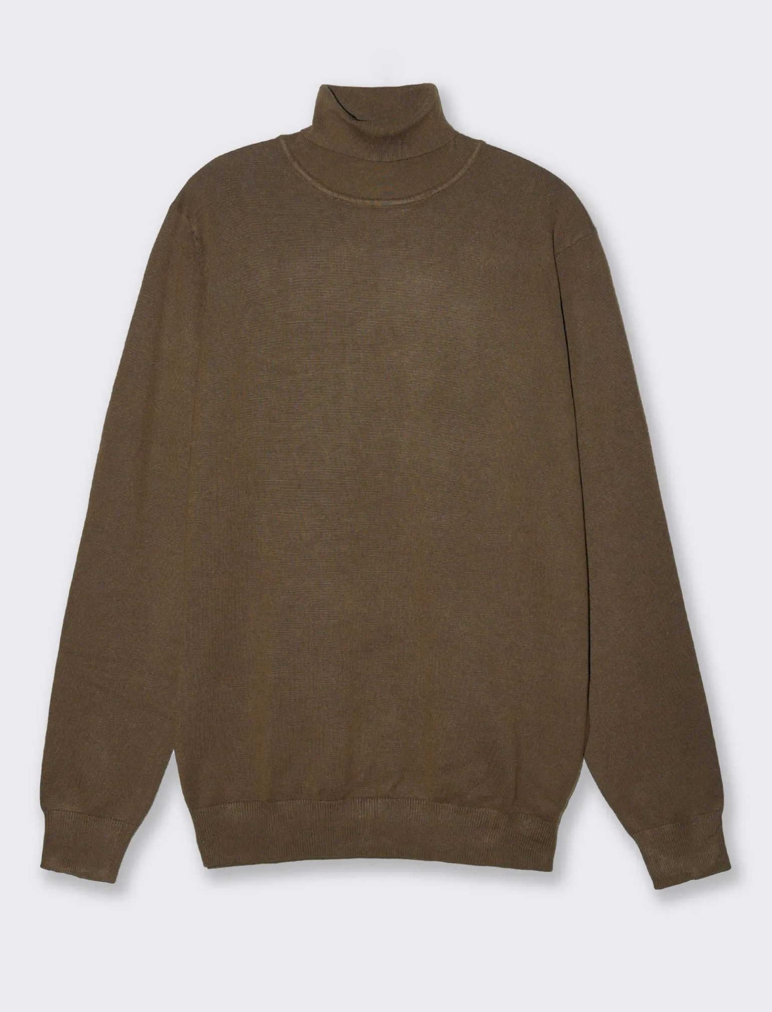 Uomo Piazza Italia Maglieria<Maglia collo alto in misto viscosa premium regular fit - Verde kaki