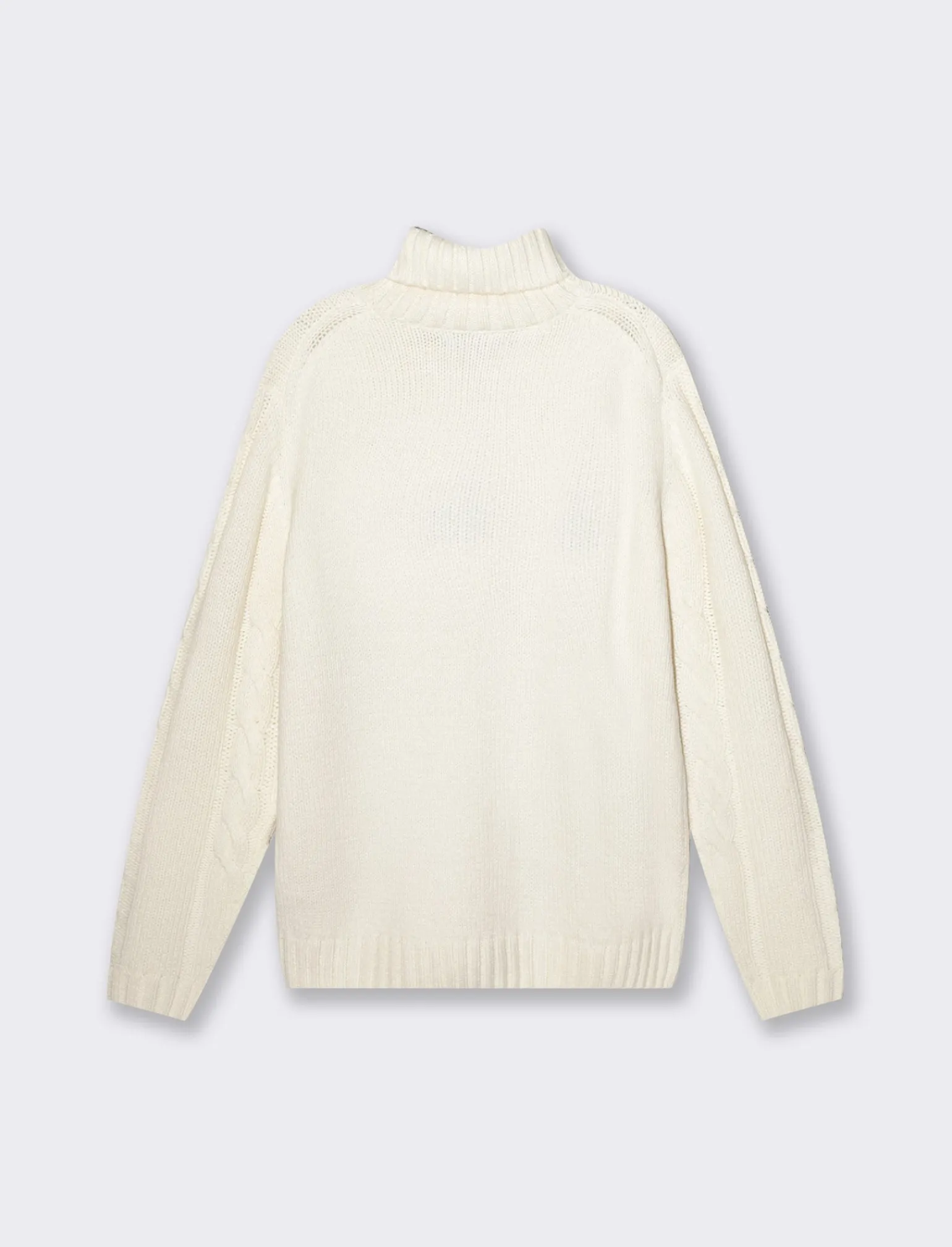 Uomo Piazza Italia Maglieria<Maglia collo alto lavorazione jacquard a trecce regular fit - ecru