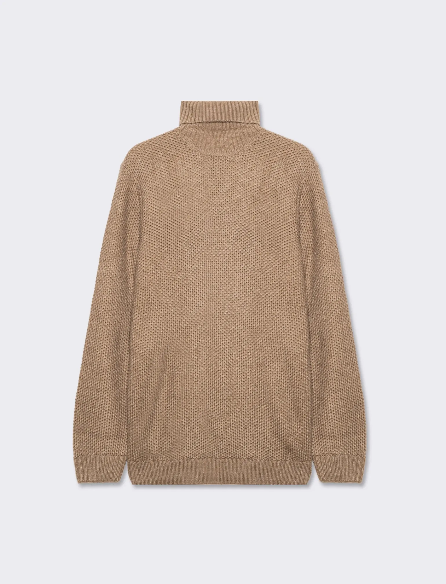 Uomo Piazza Italia Uomo | Maglieria<Maglia collo alto lavorazione jacquard regular fit - tortora