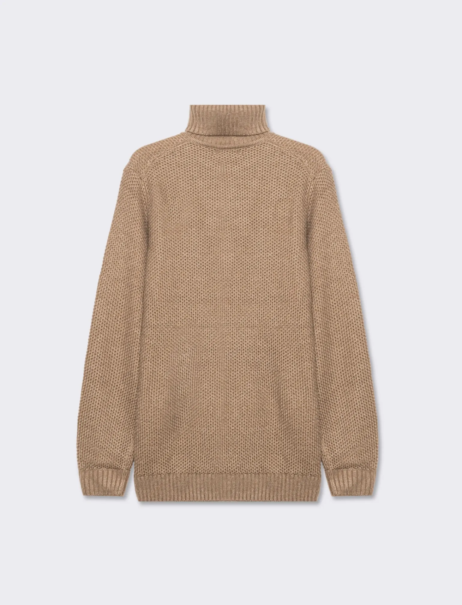 Uomo Piazza Italia Uomo | Maglieria<Maglia collo alto lavorazione jacquard regular fit - tortora