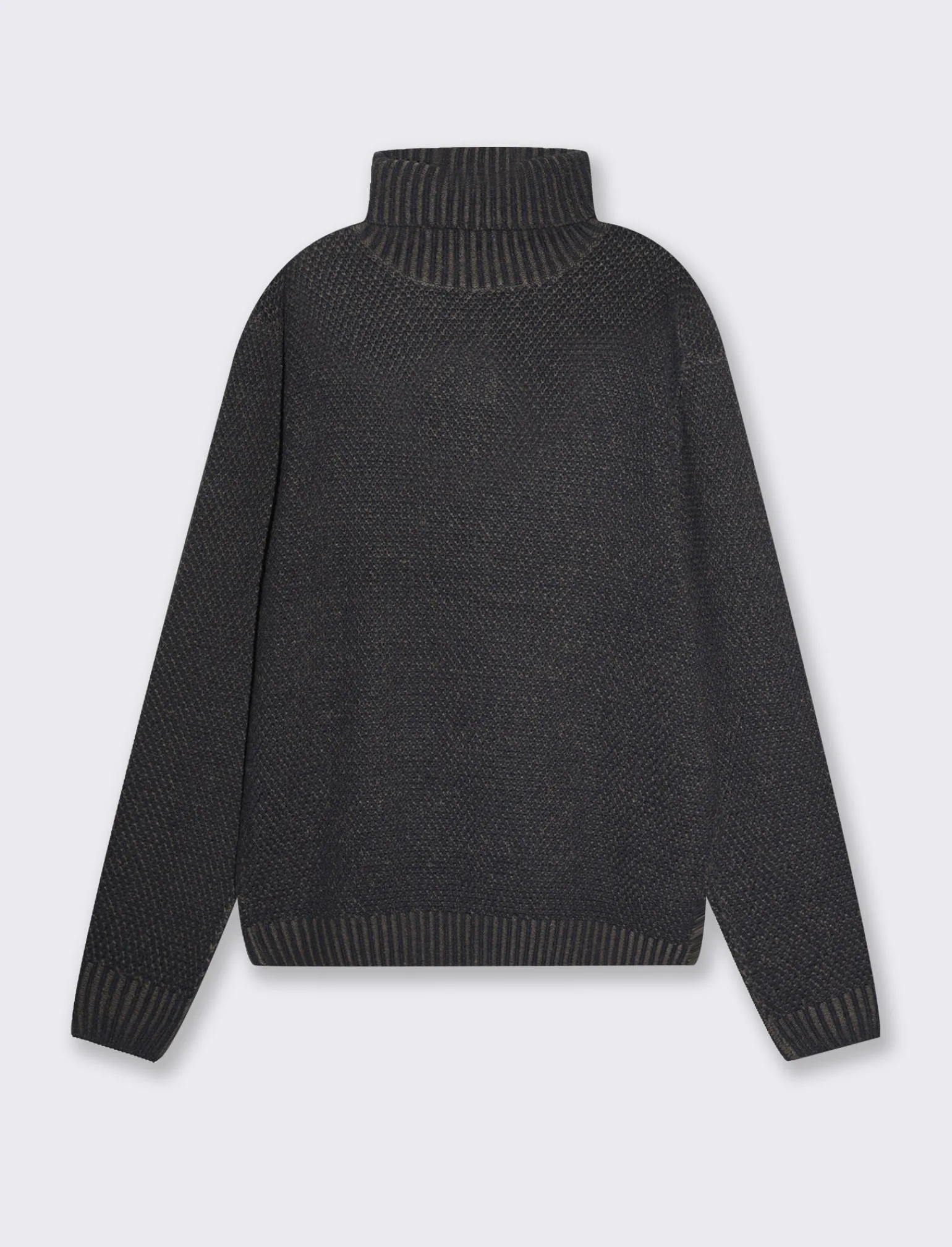 Uomo Piazza Italia Uomo | Maglieria<Maglia collo alto regolabile con coulisse e lvorazione jacquard bicolor -