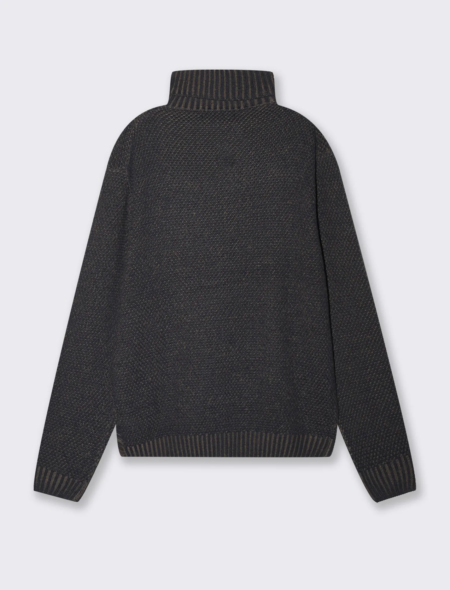 Uomo Piazza Italia Uomo | Maglieria<Maglia collo alto regolabile con coulisse e lvorazione jacquard bicolor -