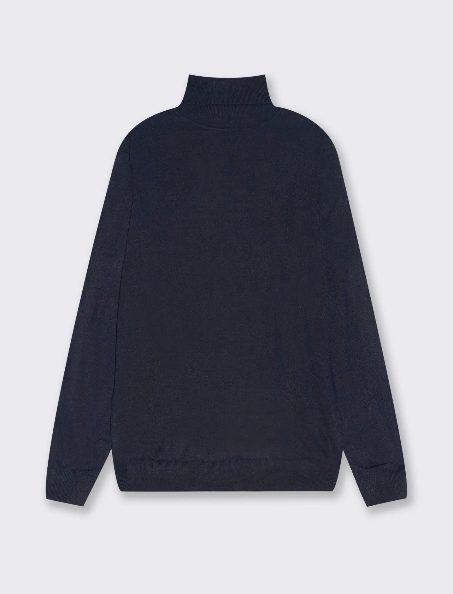 Uomo Piazza Italia Maglieria&lt;Maglia collo alto regular fit con costina al collo, ai polsi e al fondo - Blu