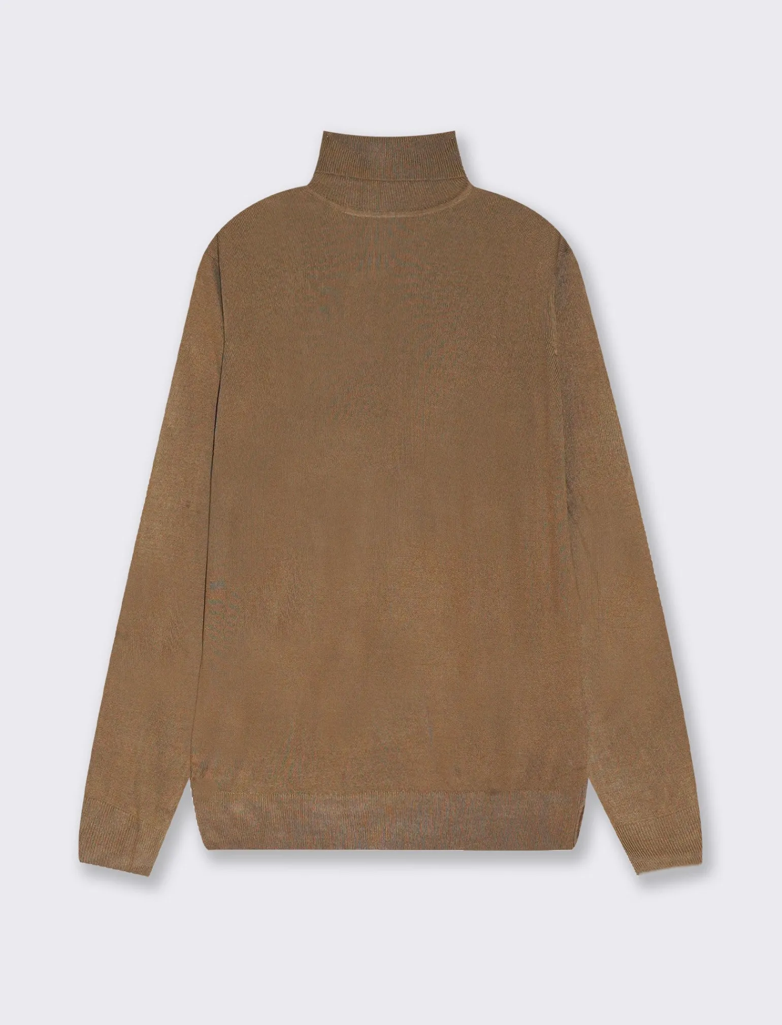 Uomo Piazza Italia Maglieria<Maglia collo alto regular fit con costina al collo, ai polsi e al fondo - Grigio fango