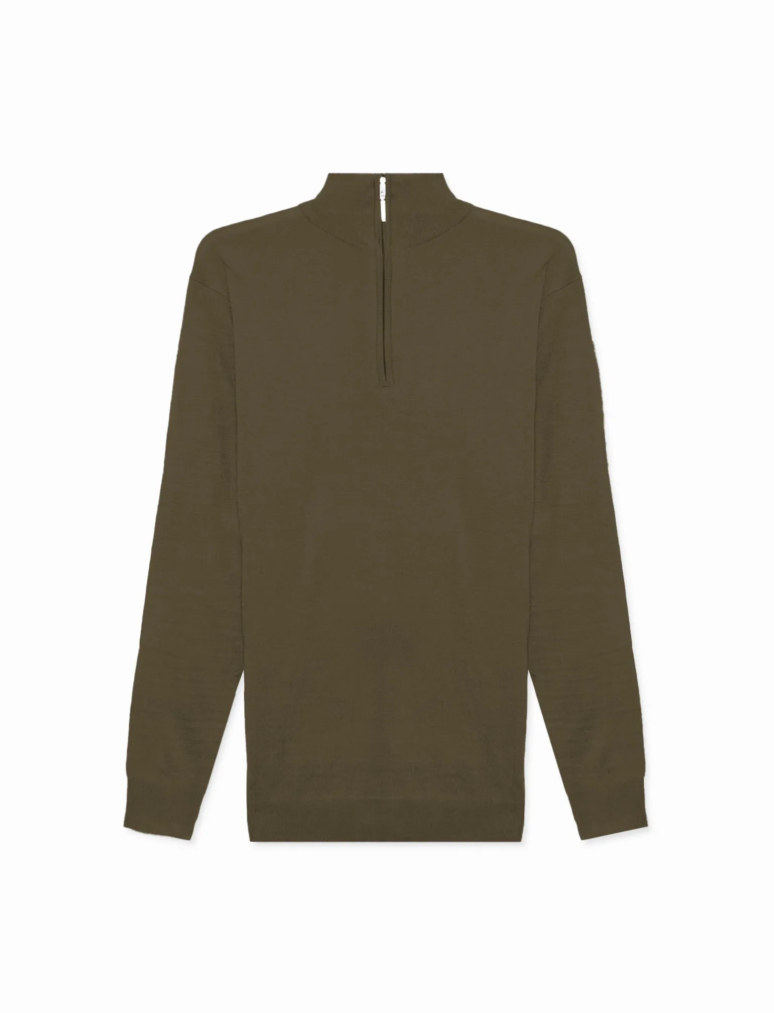 Uomo Piazza Italia Maglieria<Maglia collo alto zip basic regular fit - militare