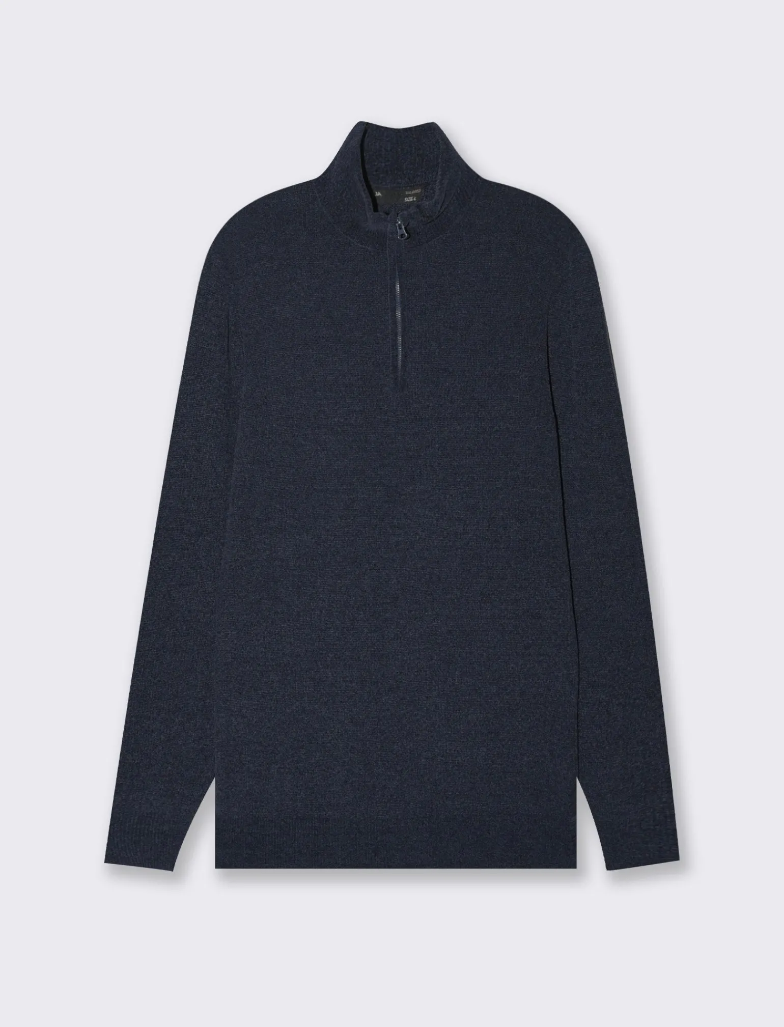 Uomo Piazza Italia Maglieria<Maglia collo alto zip in ciniglia a coste regular fit -