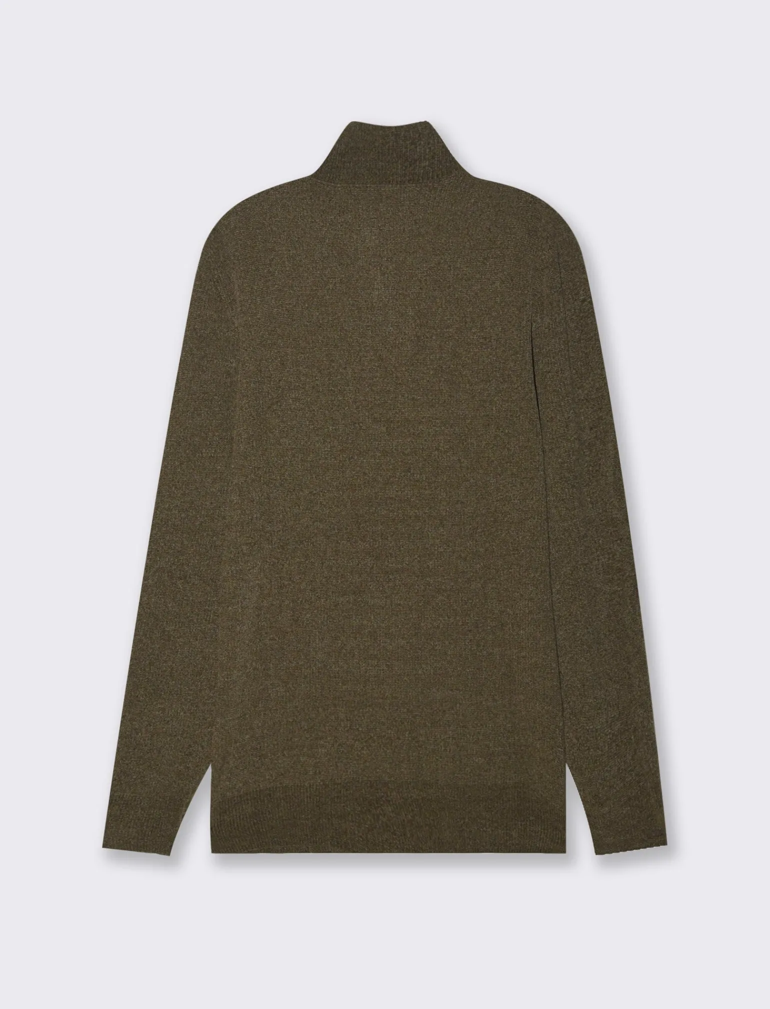 Uomo Piazza Italia Maglieria<Maglia collo alto zip in ciniglia a coste regular fit - kaki