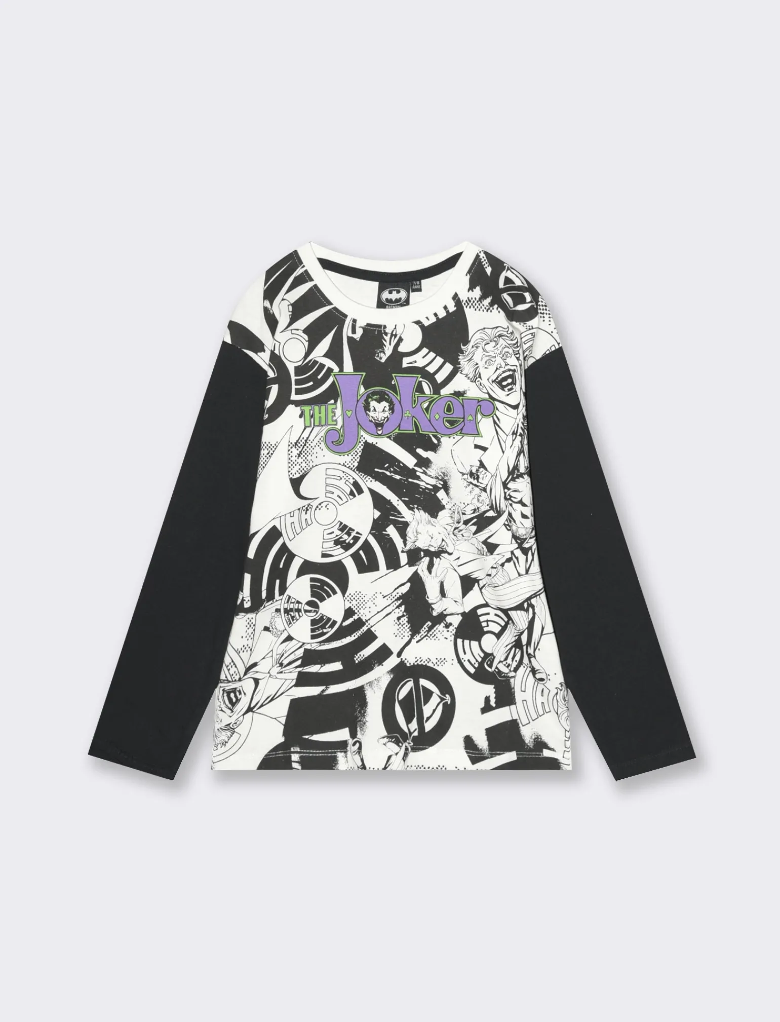 Bambino Piazza Italia Bambino | Maglieria<Maglia con manica in contrasto, stampata con personaggio the Joker da bambino -