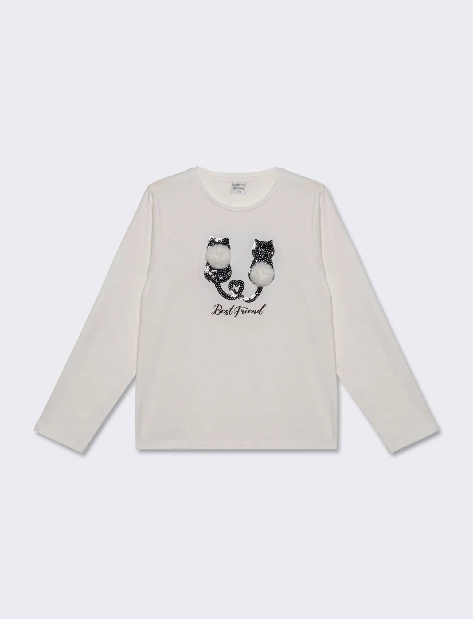 Piazza Italia Bambina | T-Shirt E Top<Maglia con paillettes, pon pon e stampa - sporco