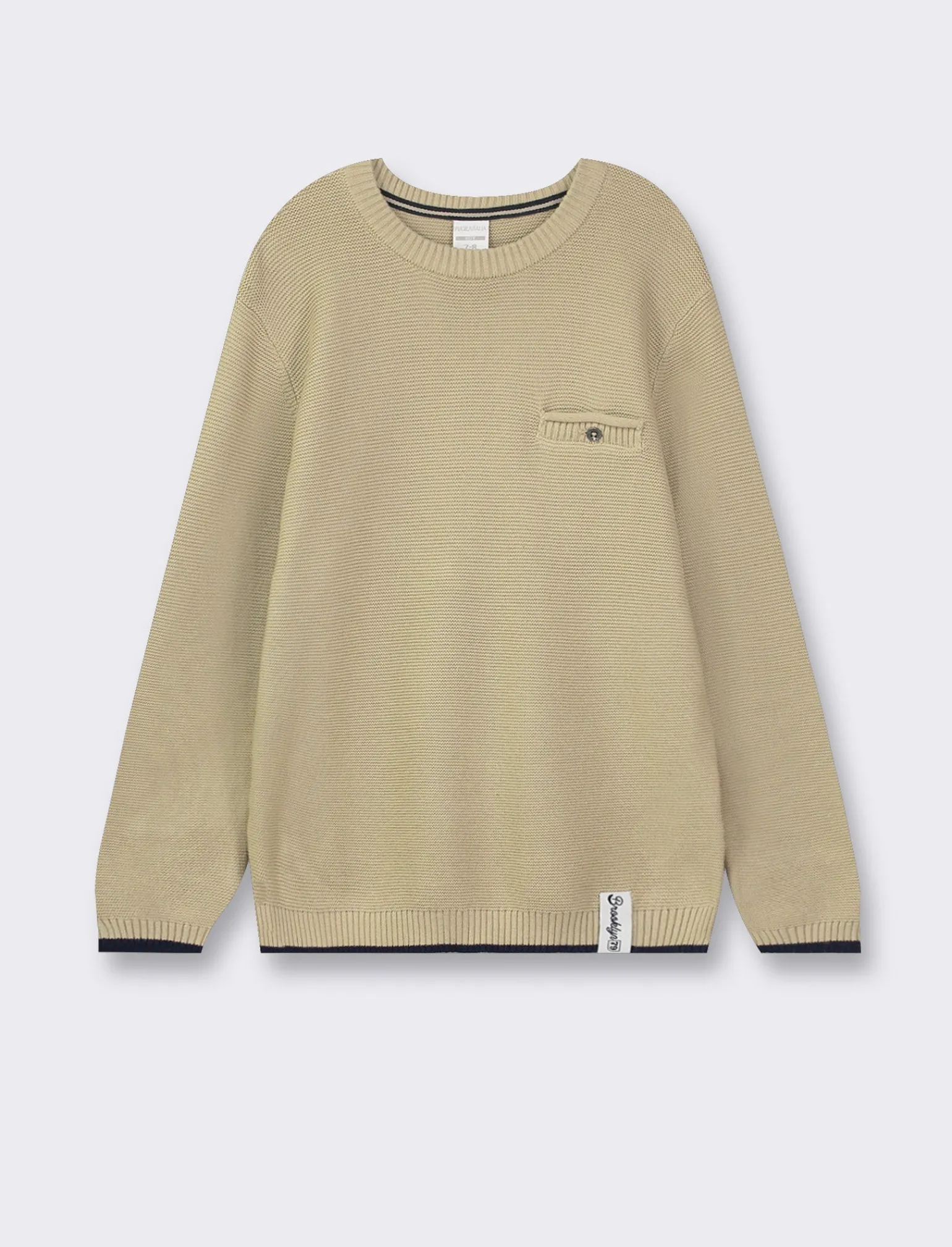 Bambino Piazza Italia Bambino | Maglieria<Maglia girocollo con finto taschino frontale, etichetta al fondo, stile casual -