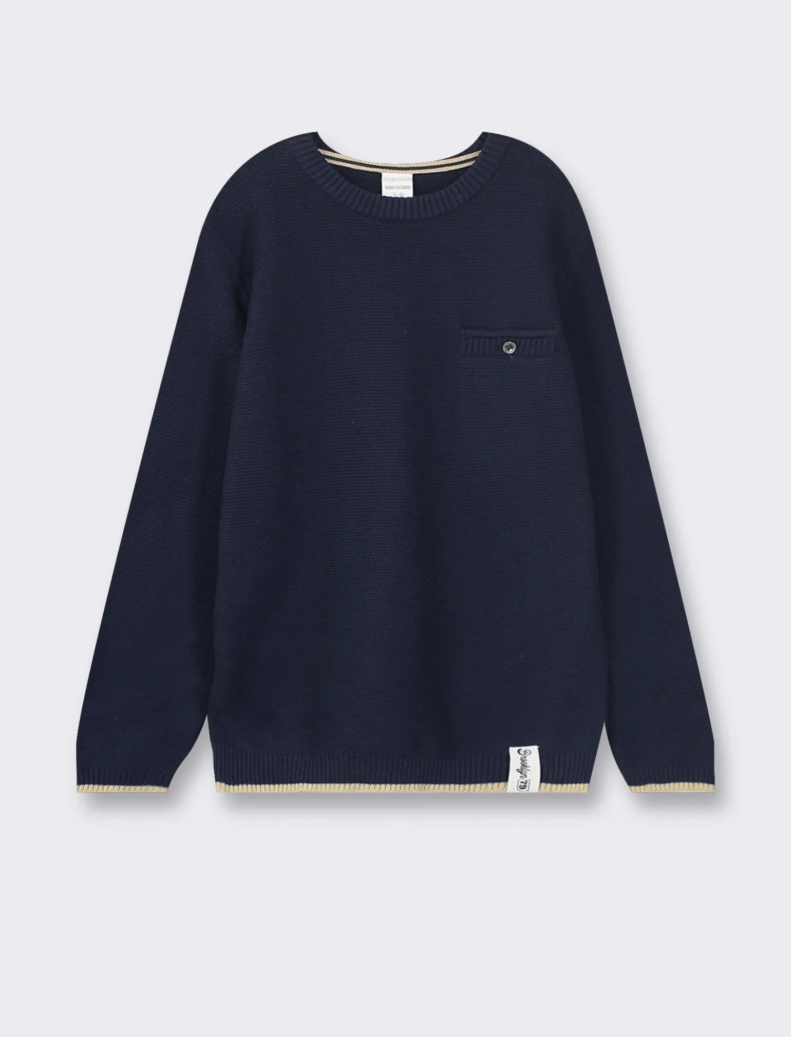 Bambino Piazza Italia Bambino | Maglieria<Maglia girocollo con finto taschino frontale, etichetta al fondo, stile casual -