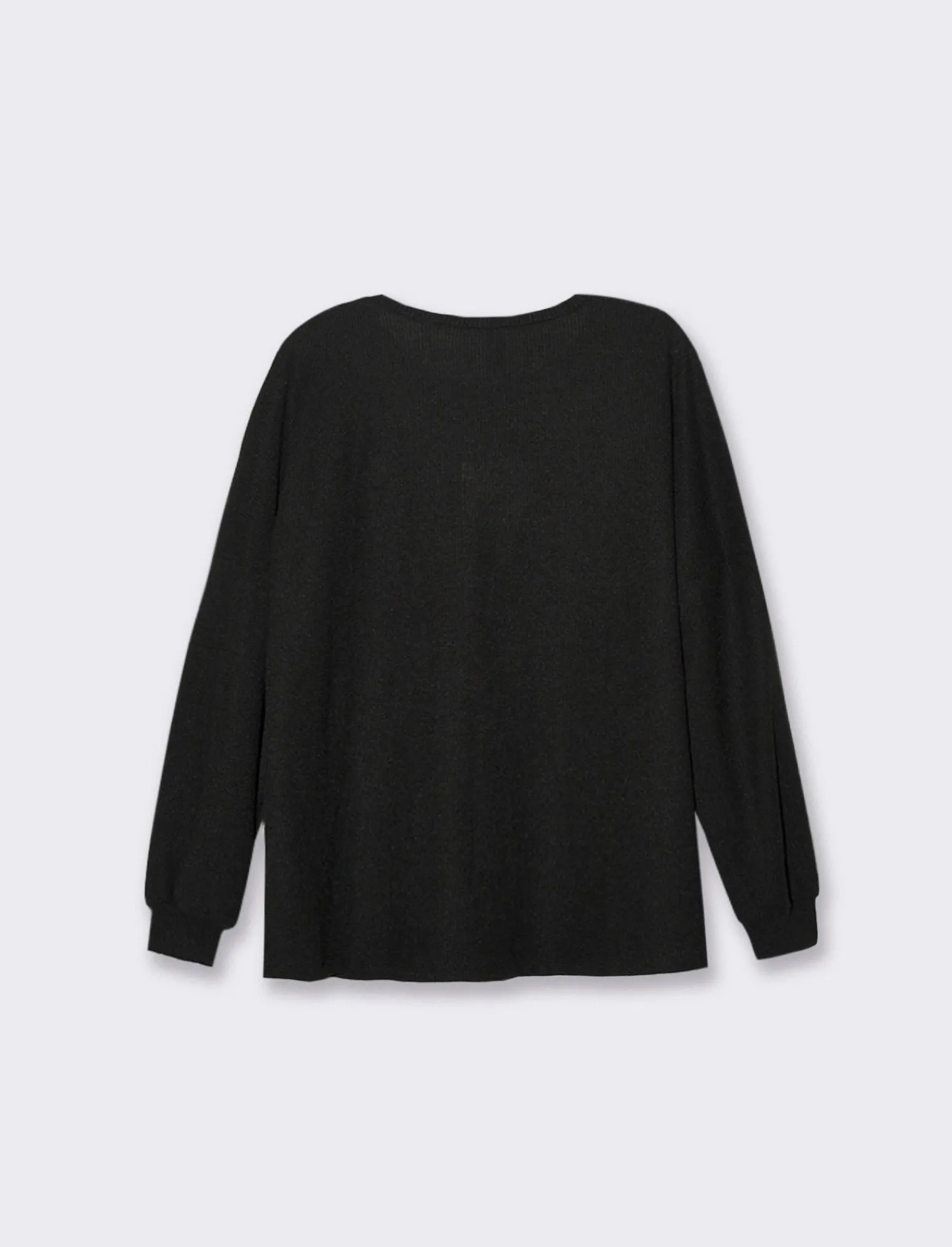 Donna Piazza Italia Maglieria<Maglia girocollo con tessuto a coste -