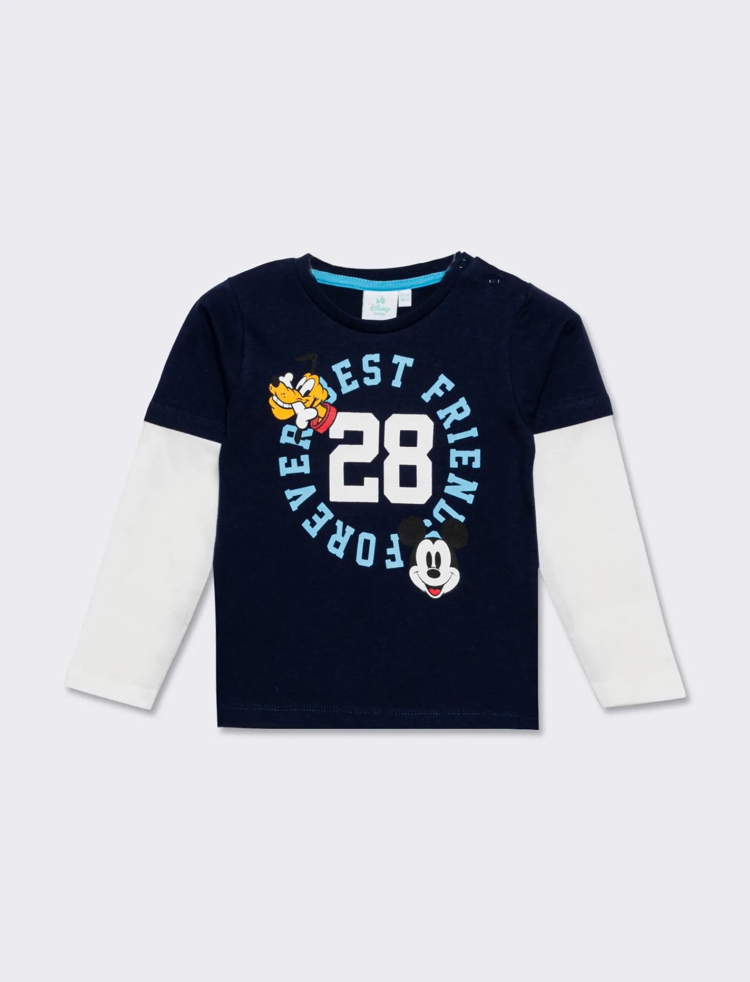 Piazza Italia T-Shirt E Top<Maglia girocollo e manica lunga, in cotone, con doppia manica e stampa Disney.  -