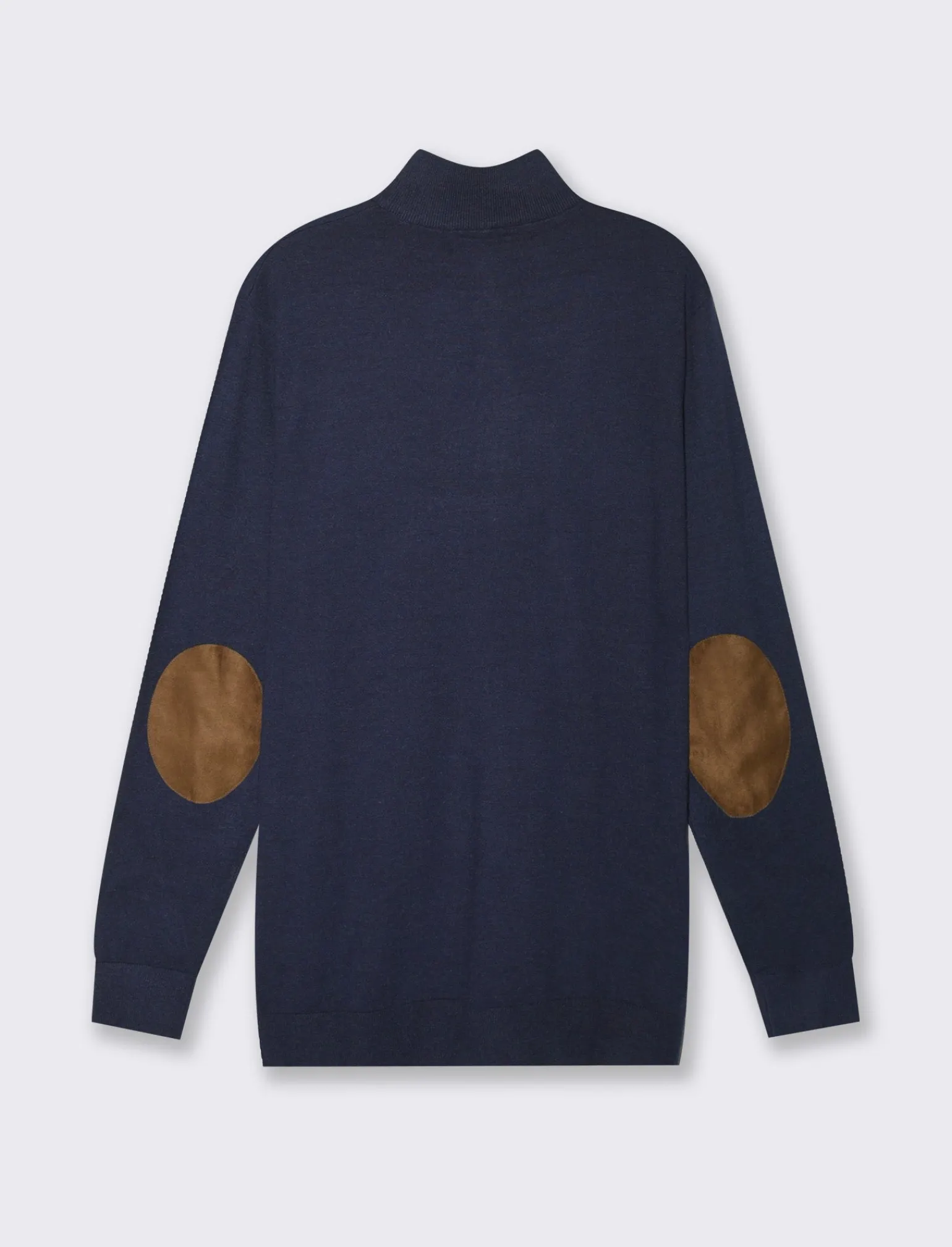 Uomo Piazza Italia Maglieria<Maglia girocollo filato premium regular fit con toppe effetto suede -