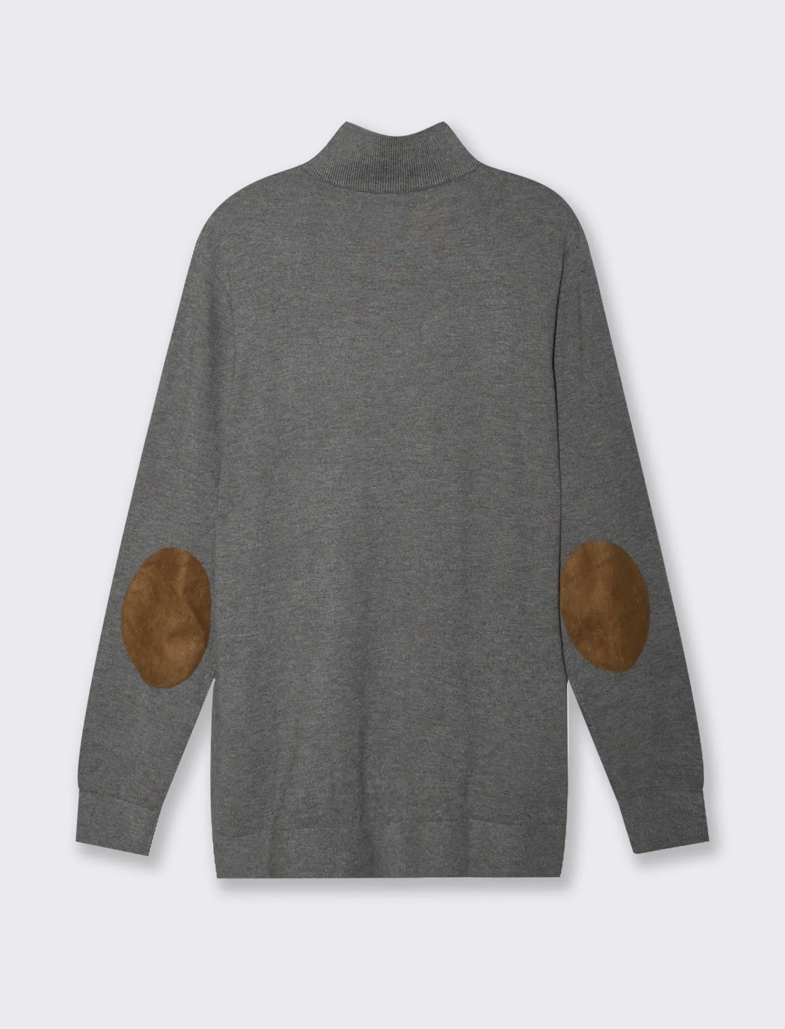 Uomo Piazza Italia Maglieria<Maglia girocollo filato premium regular fit con toppe effetto suede - mel.