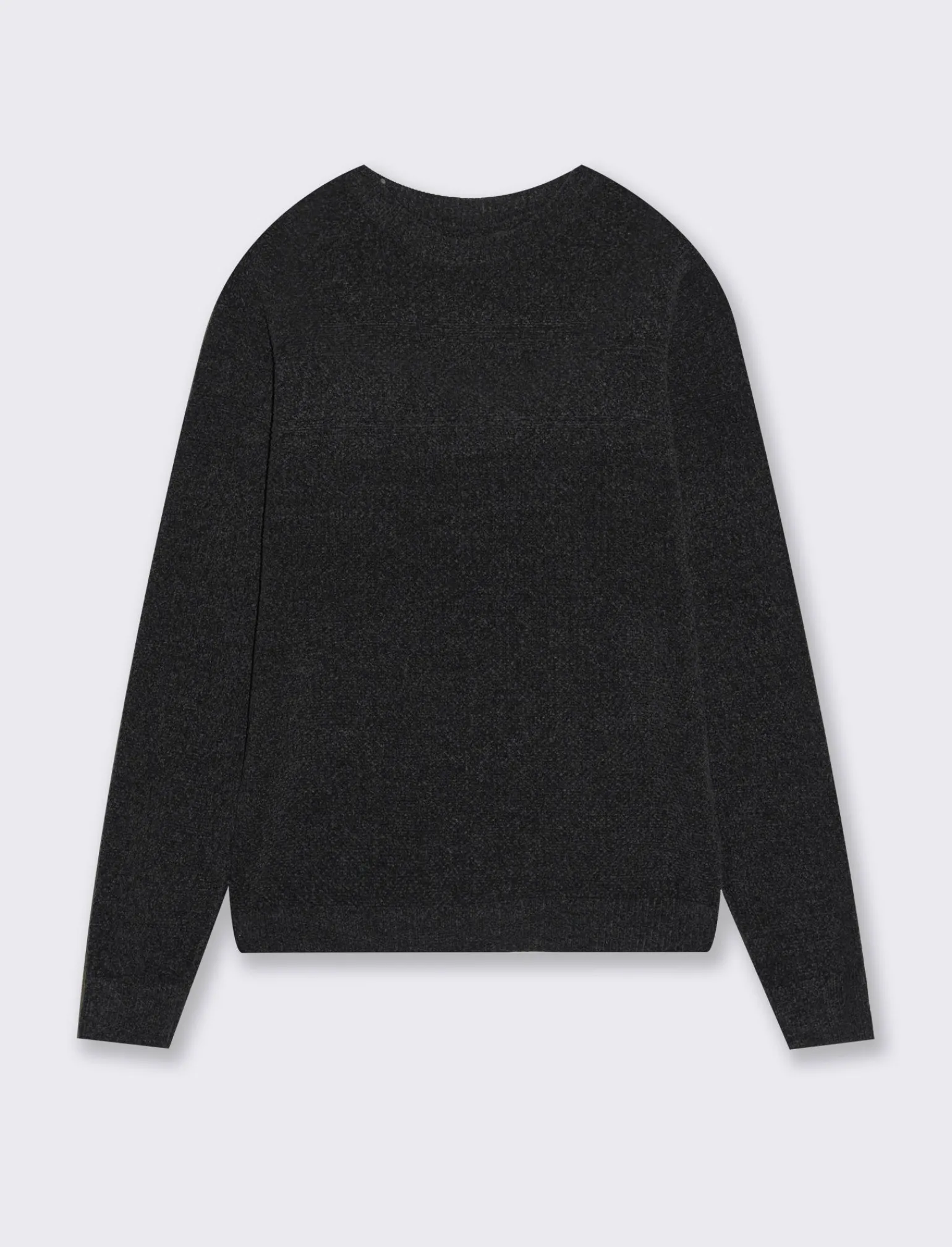 Uomo Piazza Italia Maglieria<Maglia girocollo in ciniglia lavorazione jacquard - Nero