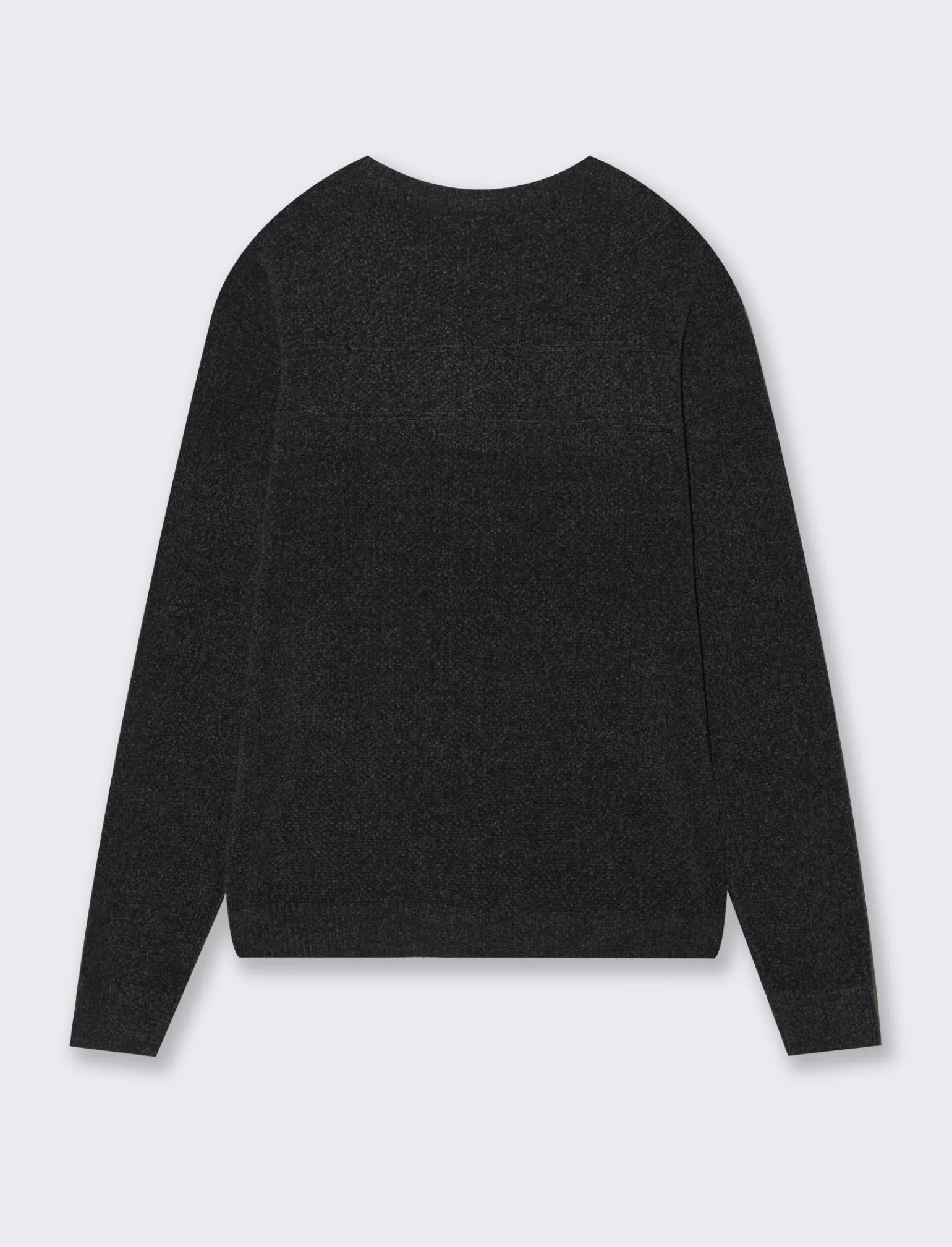 Uomo Piazza Italia Maglieria<Maglia girocollo in ciniglia lavorazione jacquard - Nero