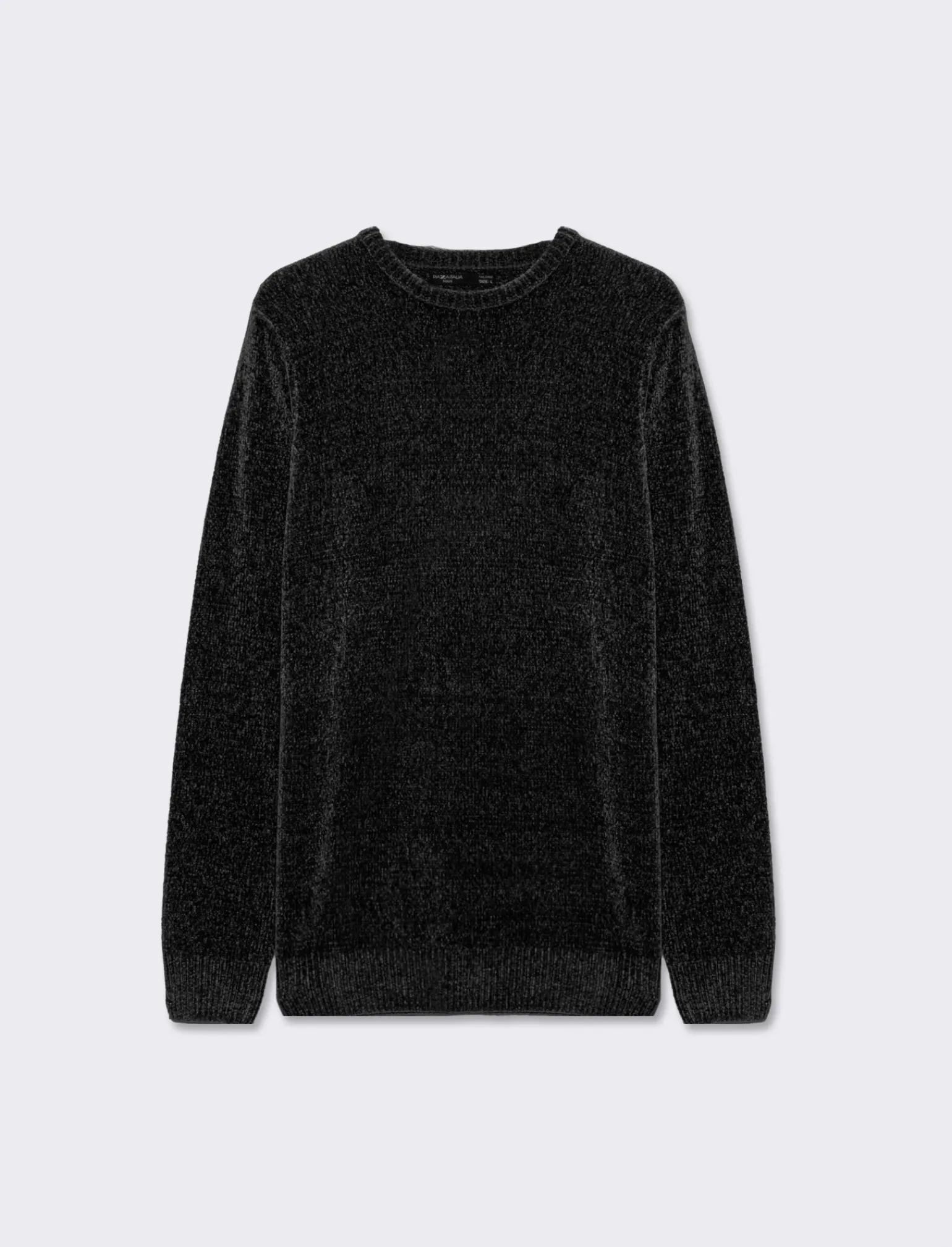 Uomo Piazza Italia Maglieria<Maglia girocollo in ciniglia regular fit con costina al collo, ai polsi e al fondo -